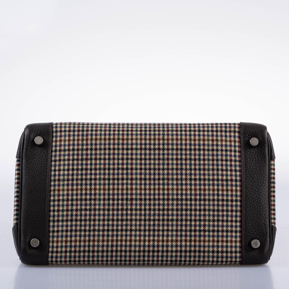 Hermes Birkin 30 Togo And Plaid Wool Lainage Palladium Hardware Hermes