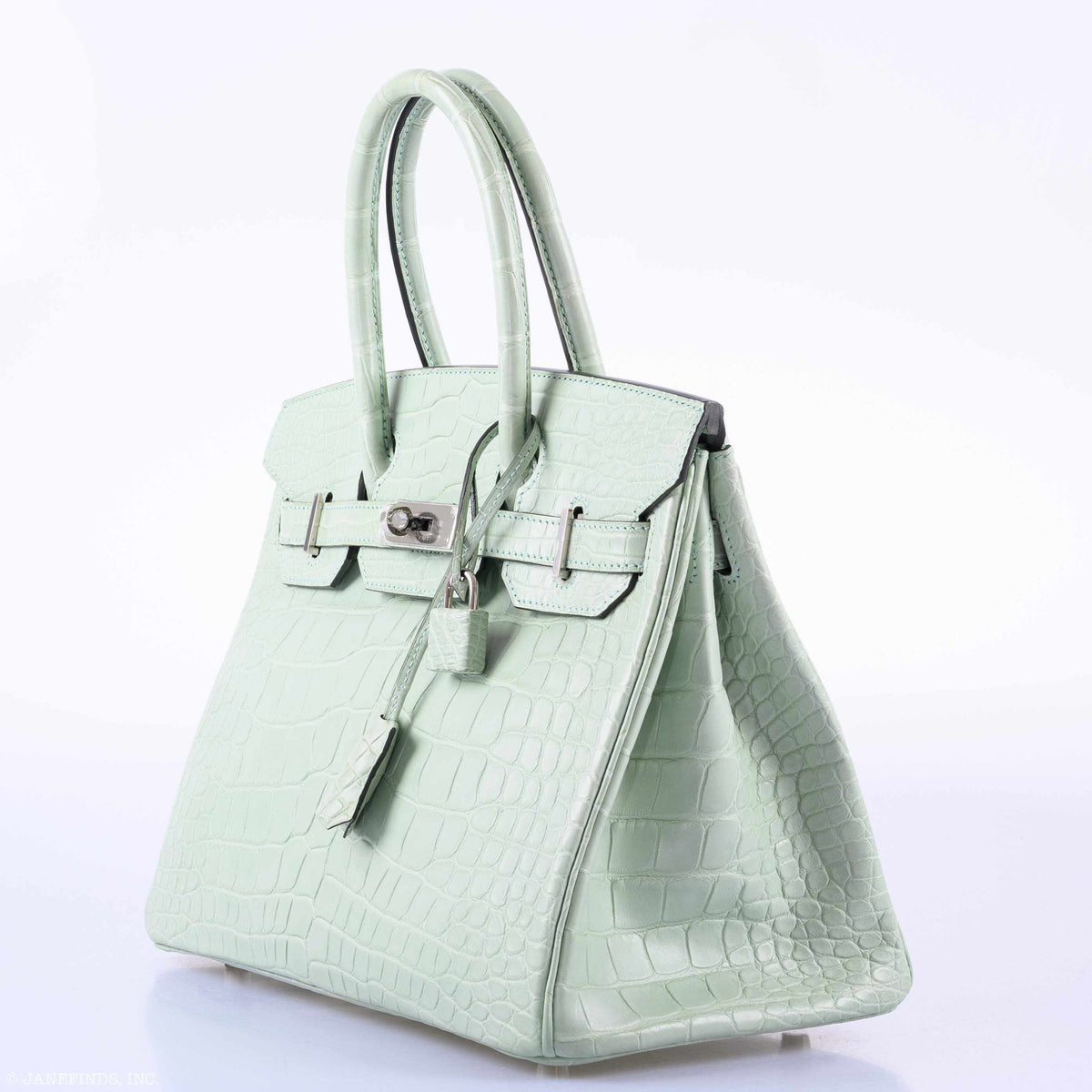 Hermes Birkin 30 Vert D'Eau Matte Alligator Palladium Hardware Hermes