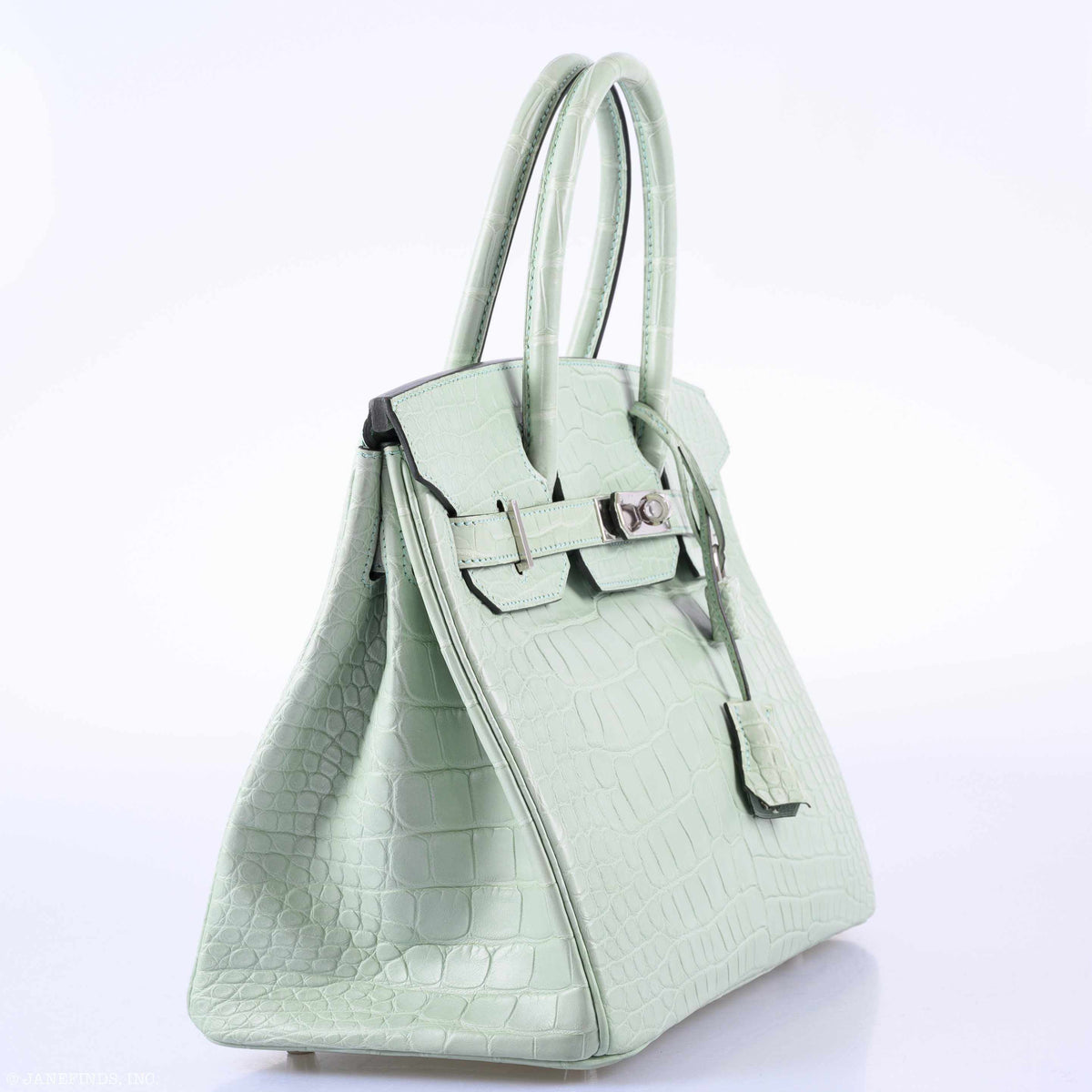 Hermes Birkin 30 Vert D'Eau Matte Alligator Palladium Hardware Hermes