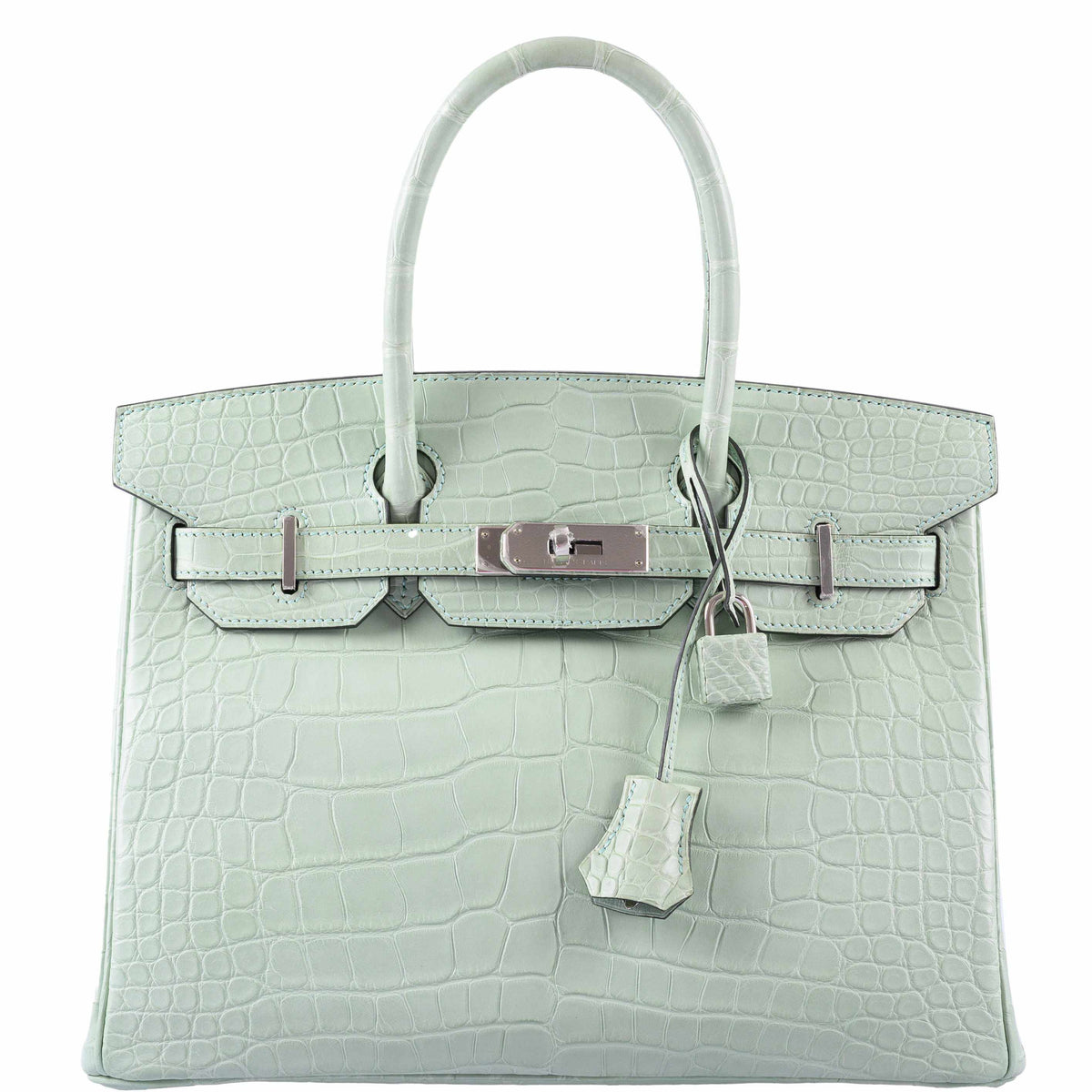 Hermes Birkin 30 Vert D'Eau Matte Alligator Palladium Hardware Hermes