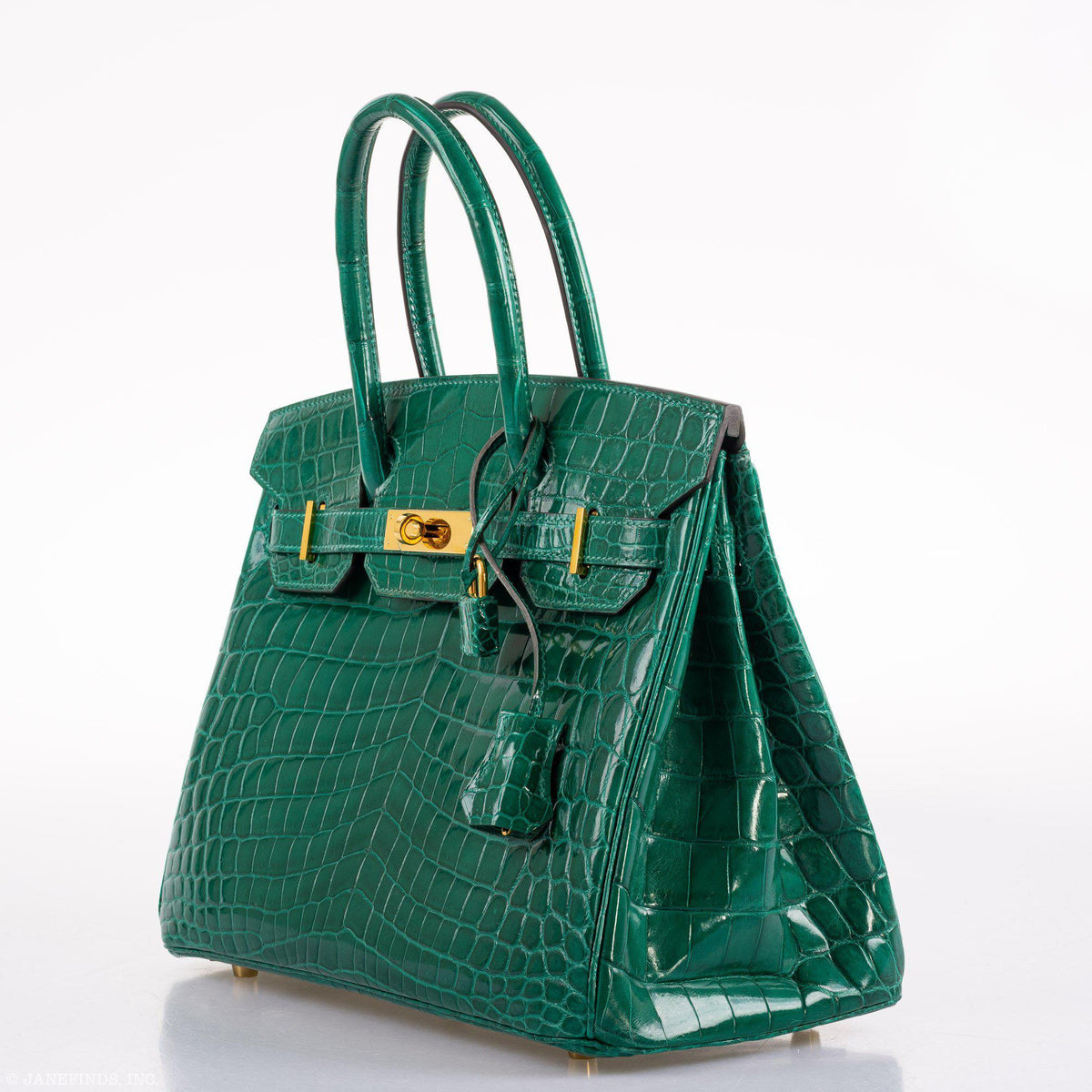 Hermes Birkin 30 Vert Emerald Niloticus Crocodile Gold Hardware Hermes