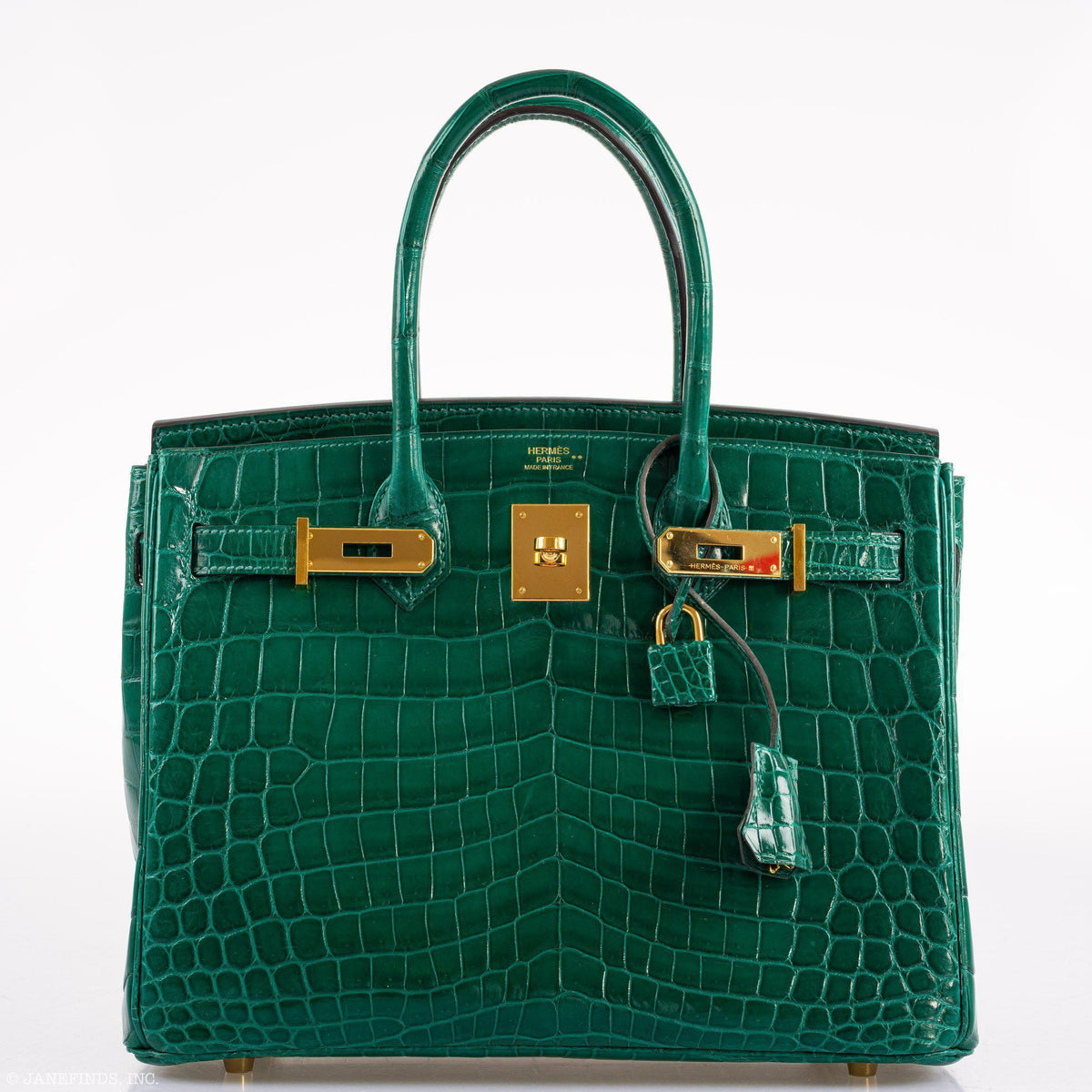 Hermes Birkin 30 Vert Emerald Niloticus Crocodile Gold Hardware Hermes