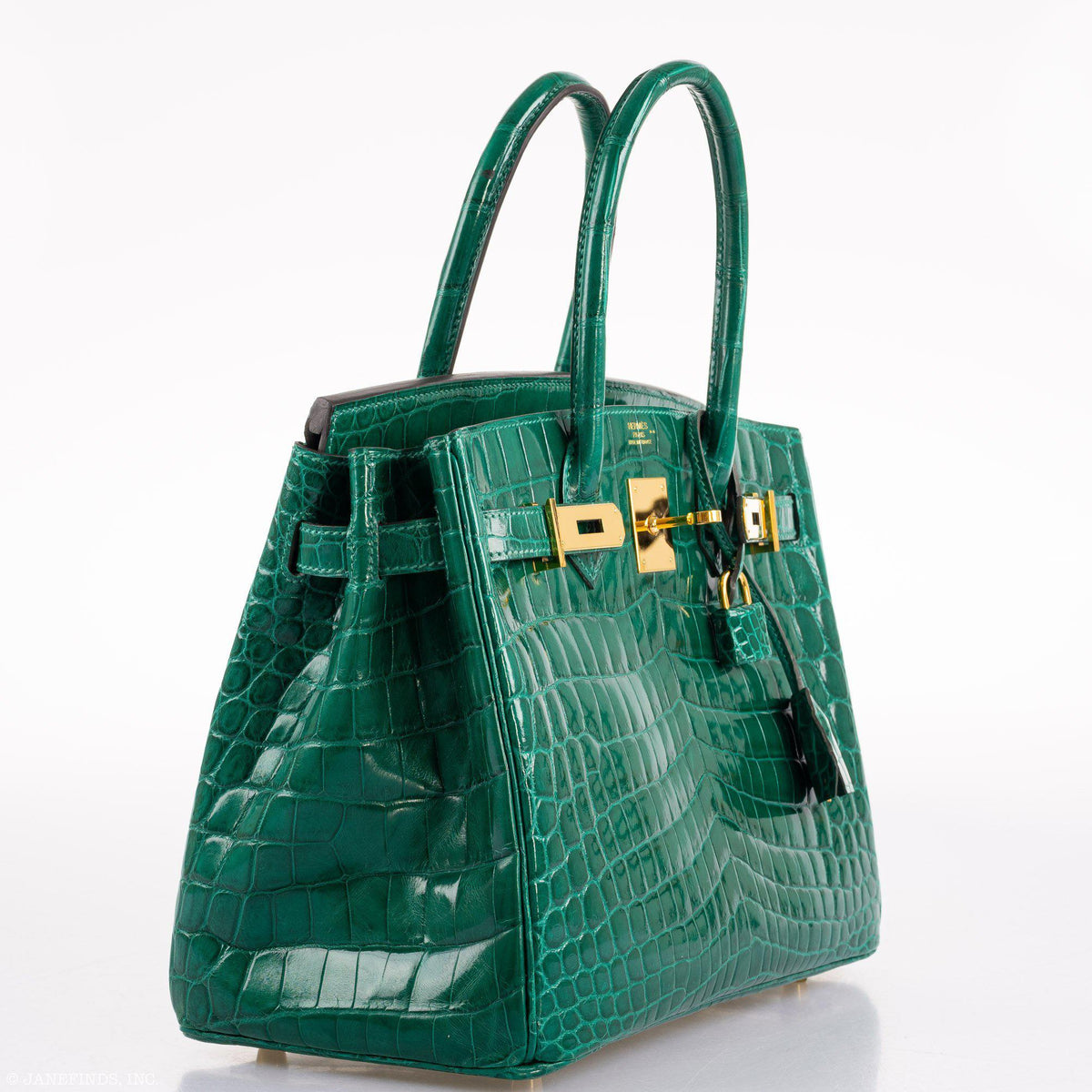 Hermes Birkin 30 Vert Emerald Niloticus Crocodile Gold Hardware Hermes