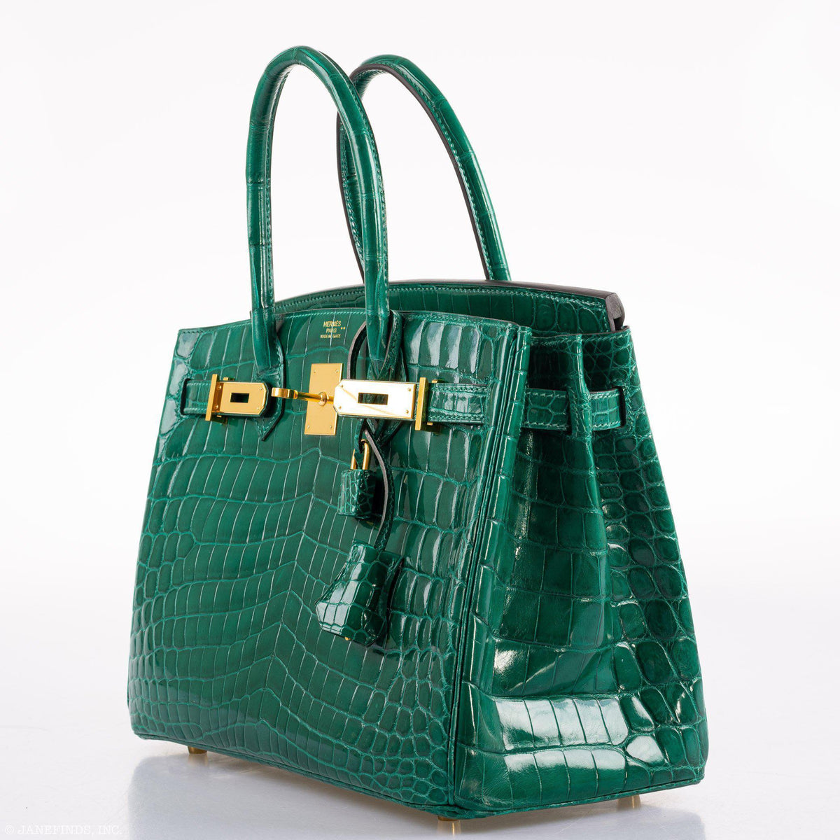 Hermes Birkin 30 Vert Emerald Niloticus Crocodile Gold Hardware Hermes
