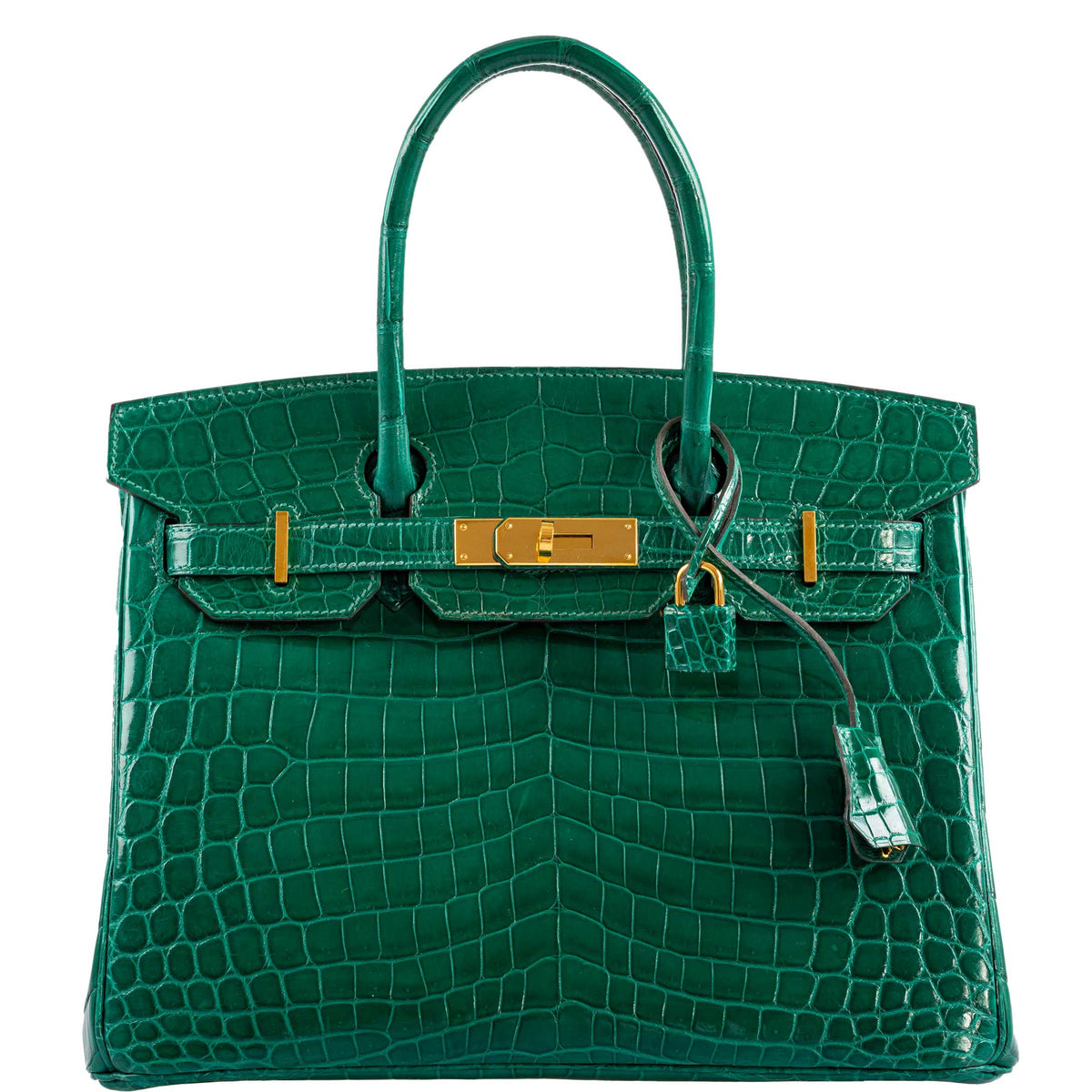 Hermes Birkin 30 Vert Emerald Niloticus Crocodile Gold Hardware Hermes