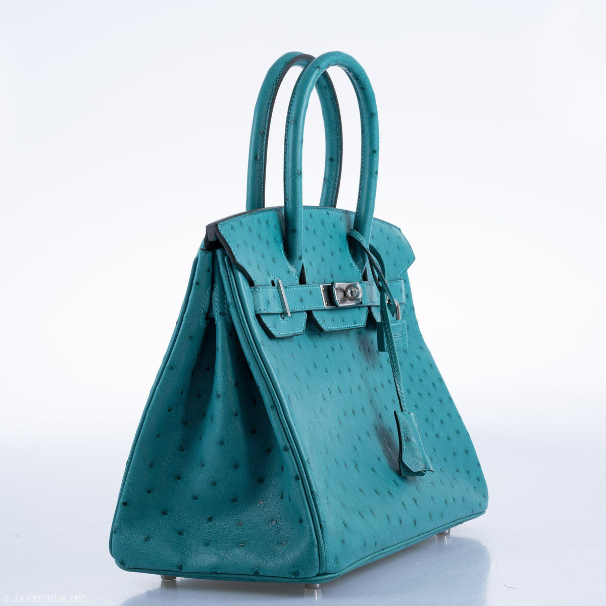 Hermes Birkin 30 Vert Verone Ostrich Palladium Hardware Hermes