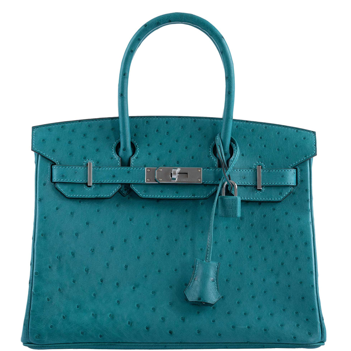 Hermes Birkin 30 Vert Verone Ostrich Palladium Hardware Hermes