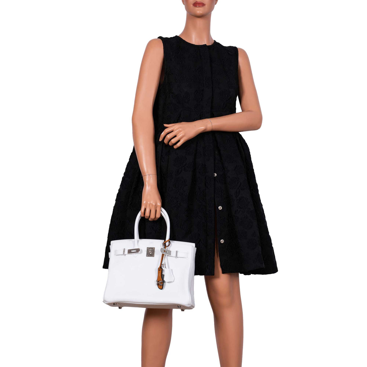 Hermes Birkin 30 White Clemence with Palladium Hardware Hermes