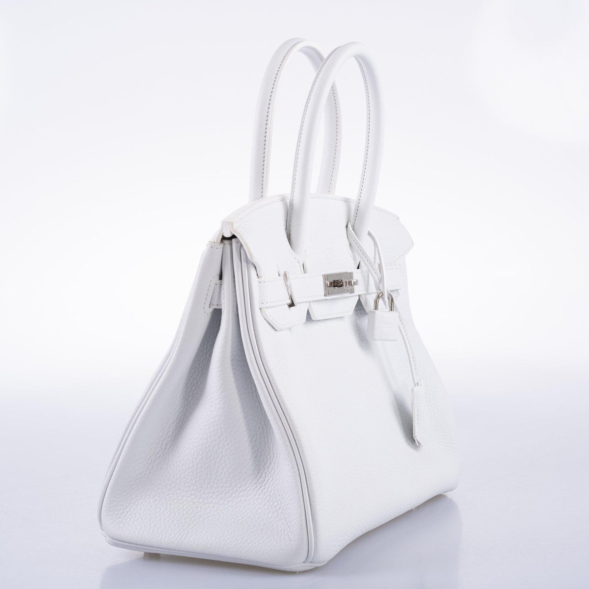 Hermes Birkin 30 White Clemence with Palladium Hardware Hermes