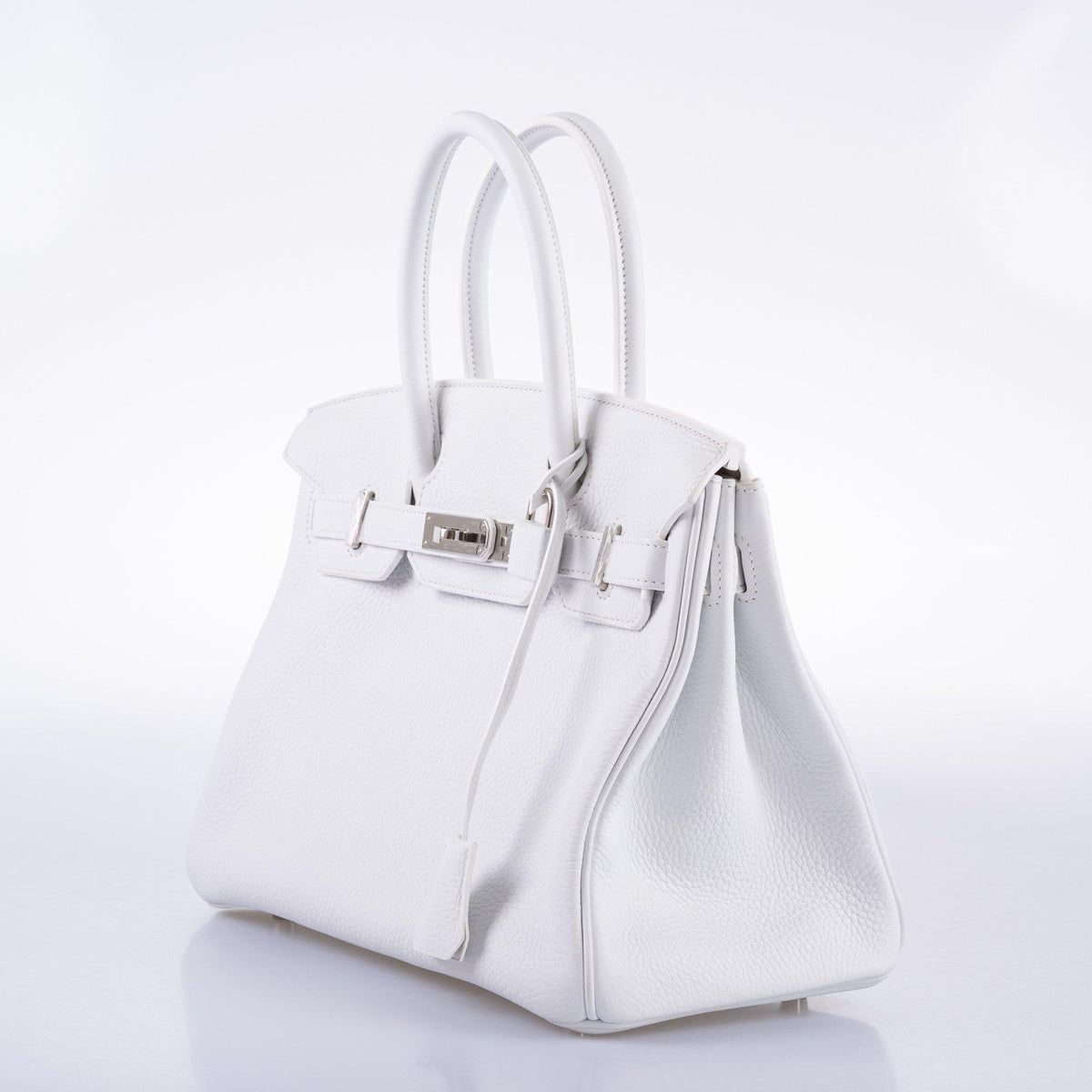Hermes Birkin 30 White Clemence with Palladium Hardware Hermes