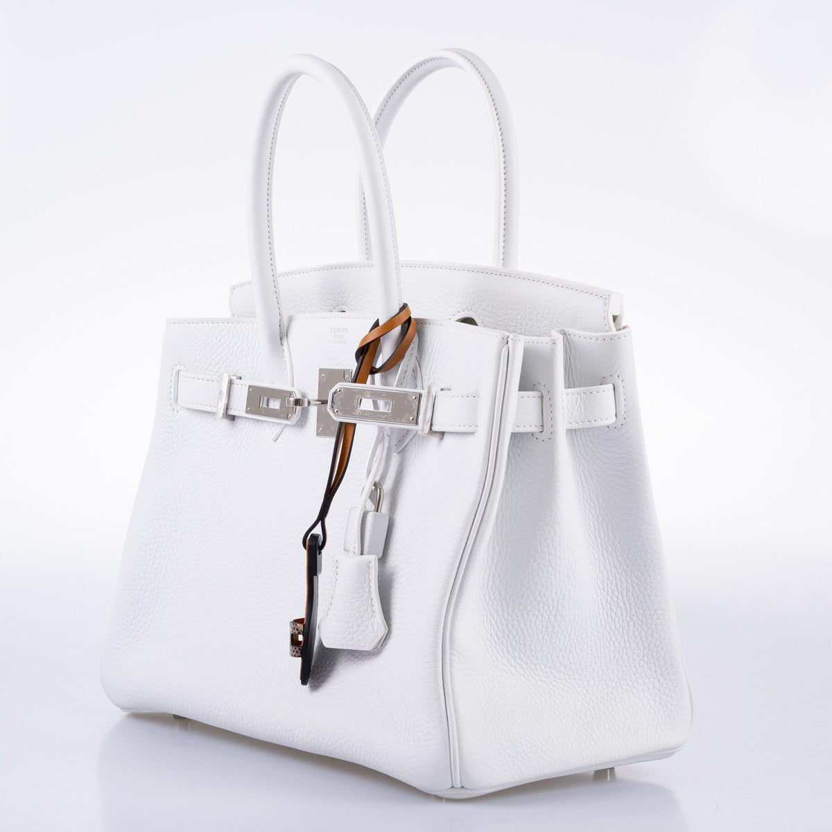 Hermes Birkin 30 White Clemence with Palladium Hardware Hermes