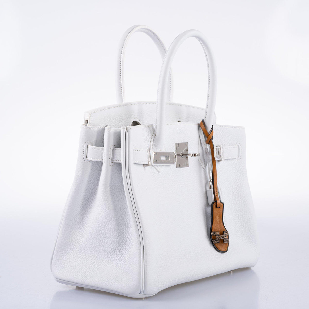 Hermes Birkin 30 White Clemence with Palladium Hardware Hermes