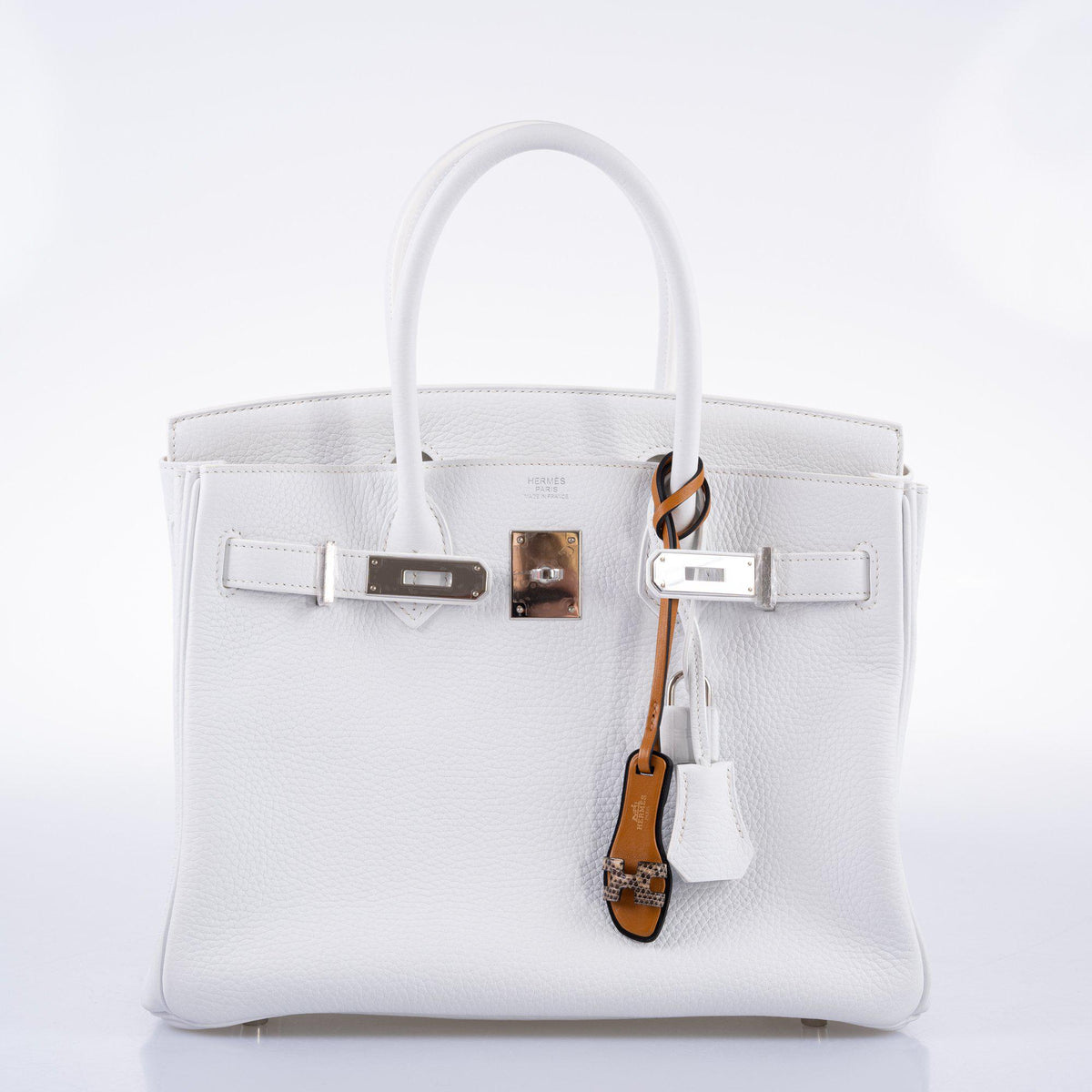 Hermes Birkin 30 White Clemence with Palladium Hardware Hermes
