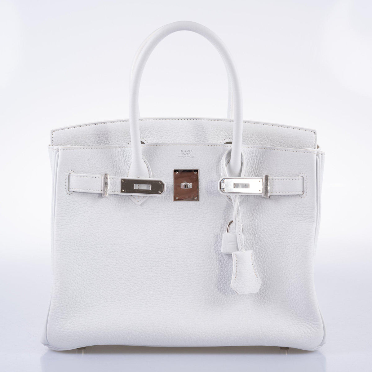 Hermes Birkin 30 White Clemence with Palladium Hardware Hermes