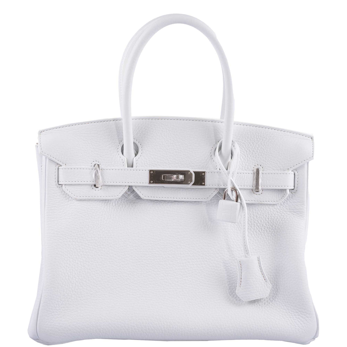 Hermes Birkin 30 White Clemence with Palladium Hardware Hermes