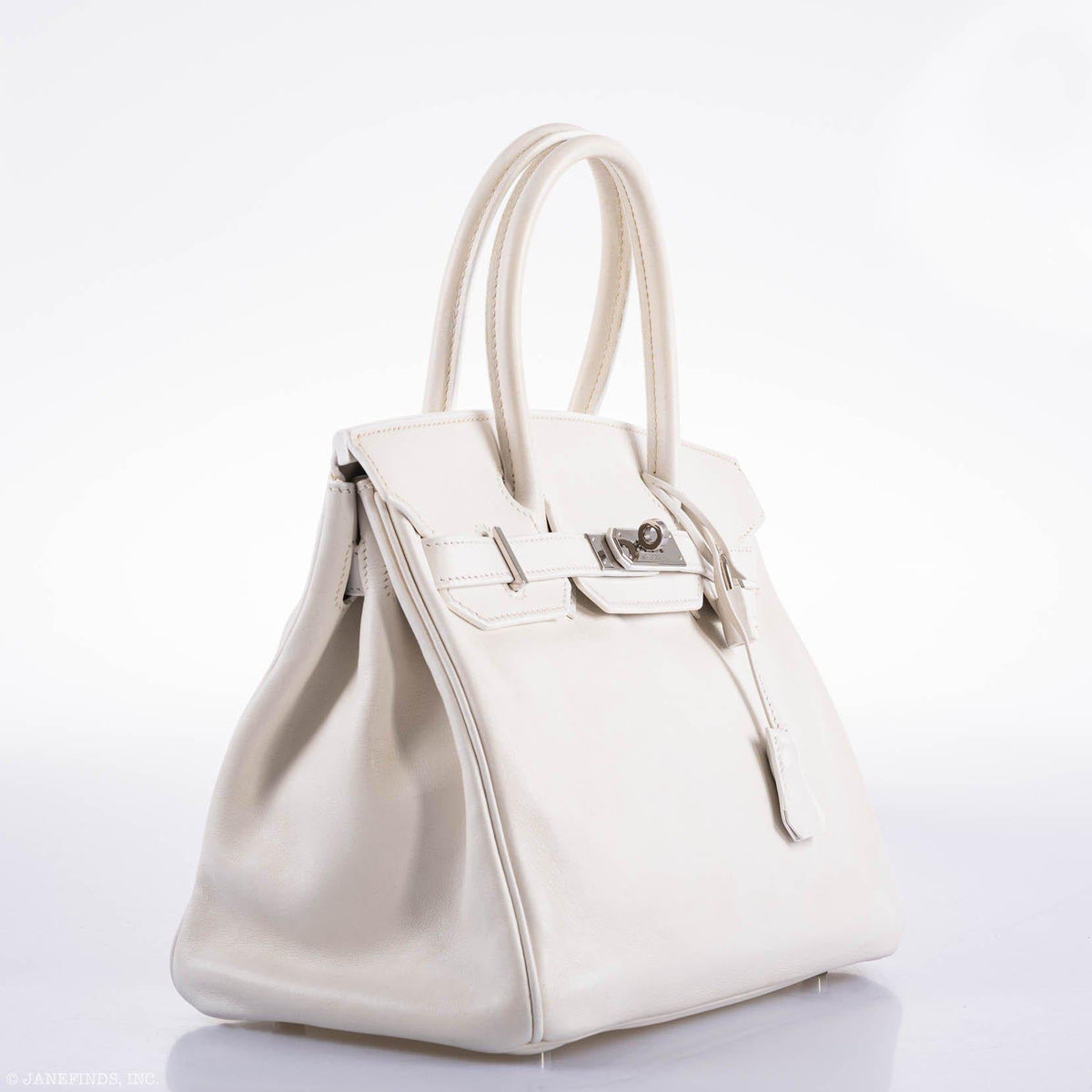 Hermes Birkin 30 White Swift with Palladium Hardware Hermes