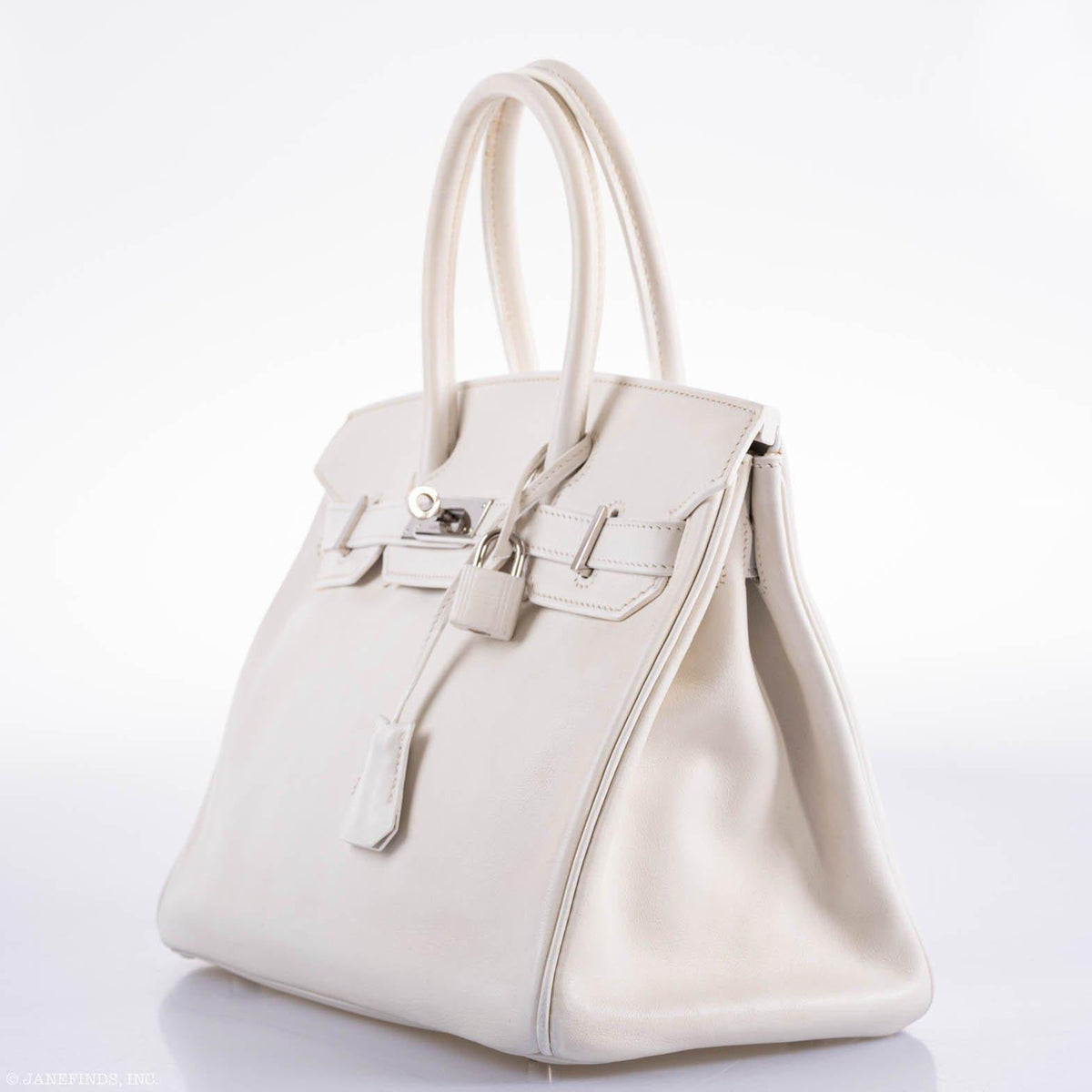 Hermes Birkin 30 White Swift with Palladium Hardware Hermes