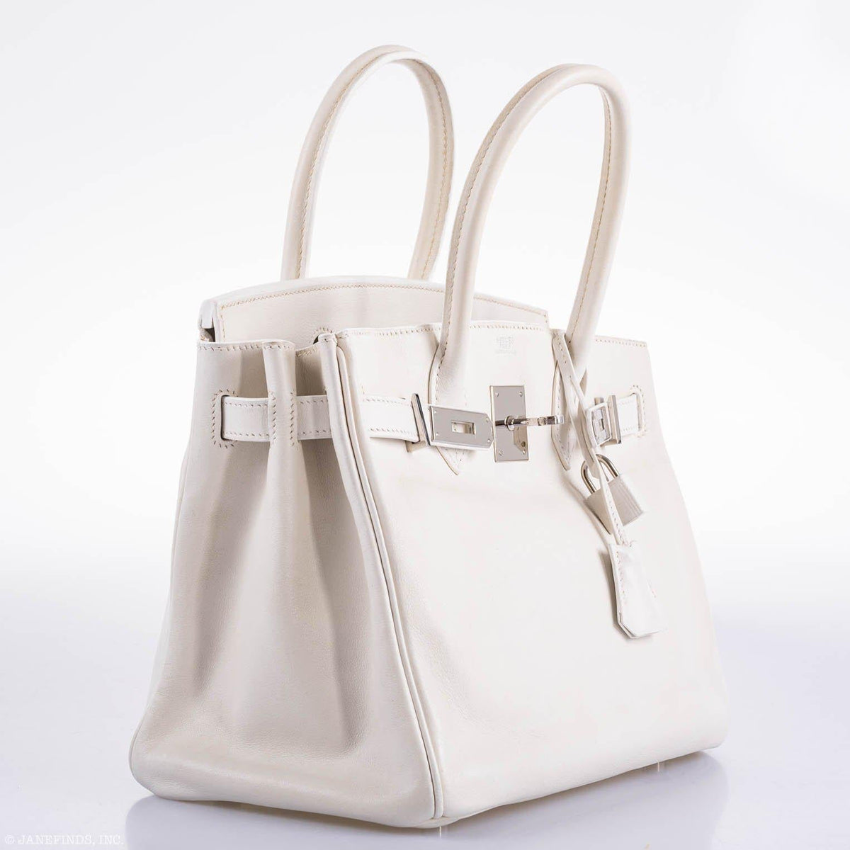 Hermes Birkin 30 White Swift with Palladium Hardware Hermes