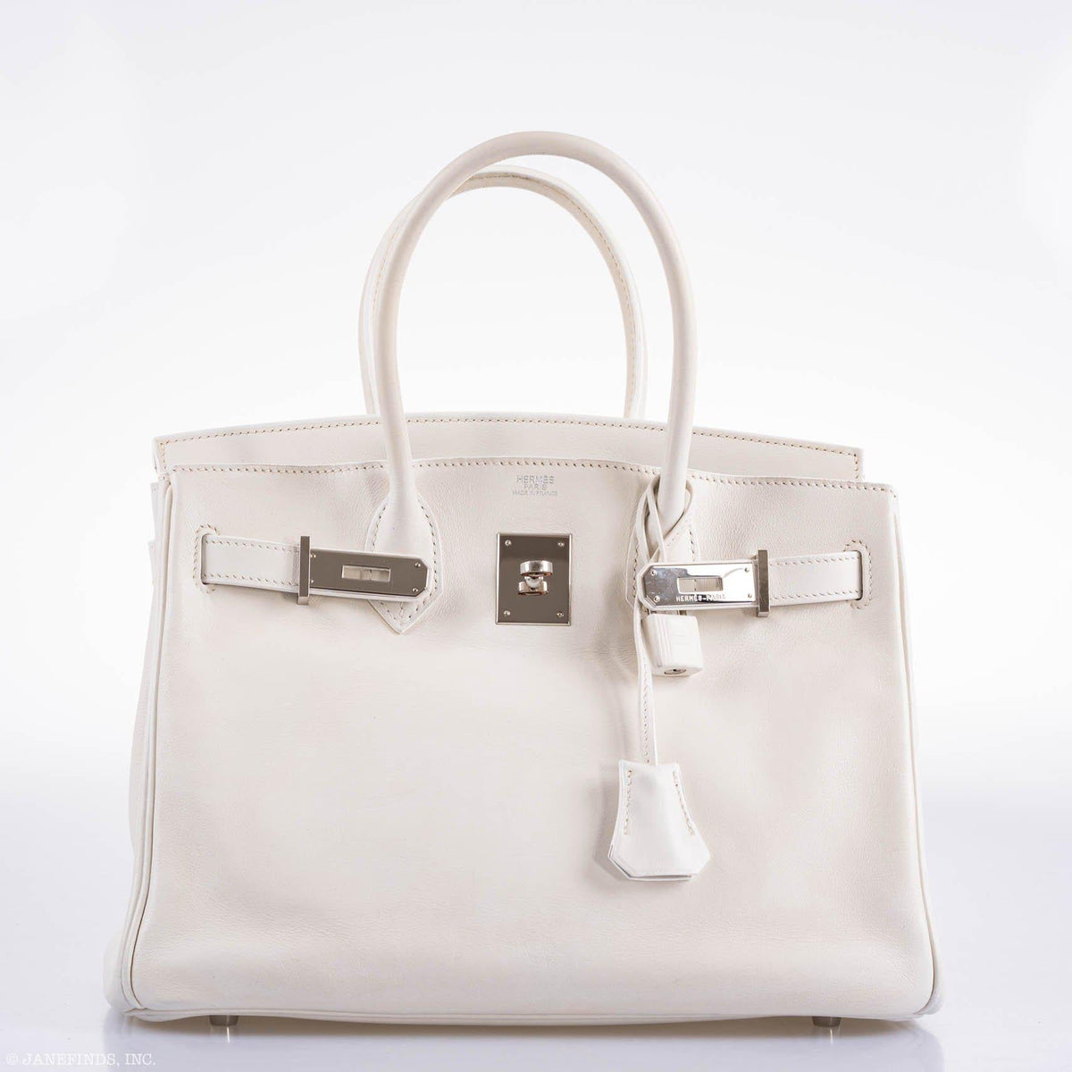 Hermes Birkin 30 White Swift with Palladium Hardware Hermes