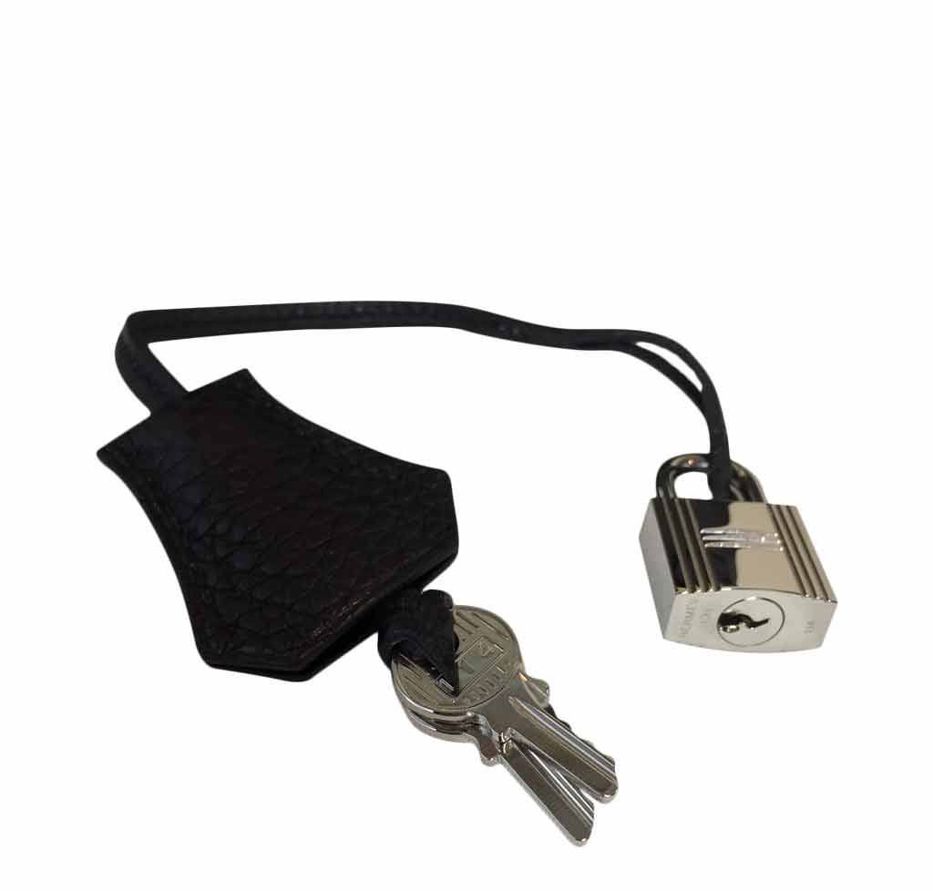 Hermes Kelly 32 Black Togo Leather Palladium Hardware BagAg
