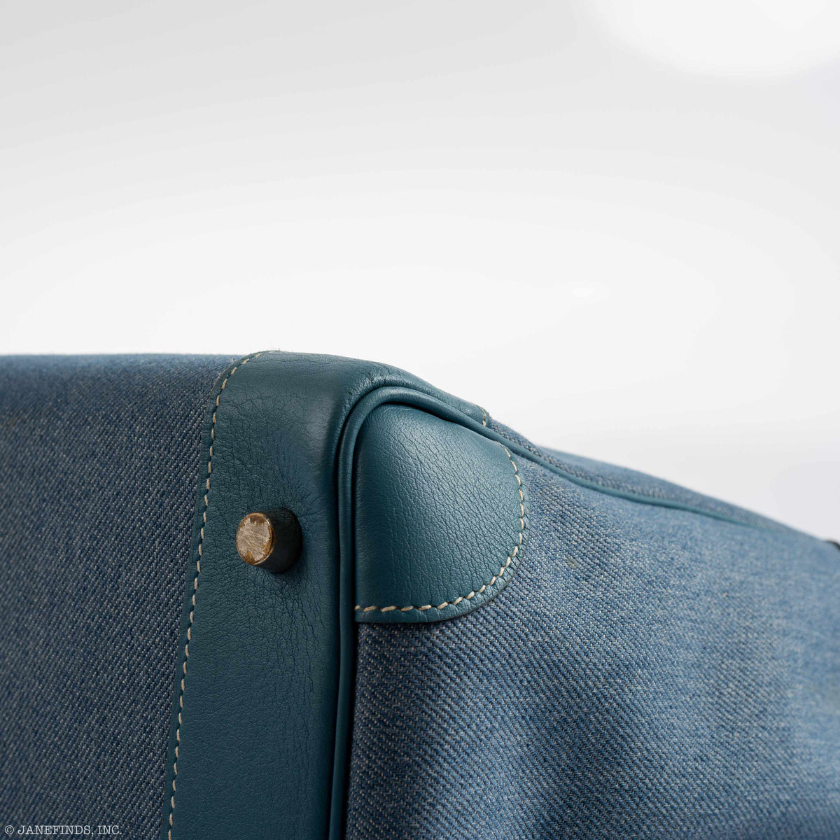 Hermes Birkin 32 HAC Denim & Blue Jean Gulliver Leather Palladium Hardware Hermes