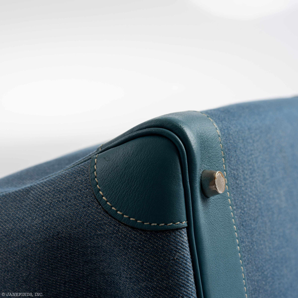 Hermes Birkin 32 HAC Denim & Blue Jean Gulliver Leather Palladium Hardware Hermes