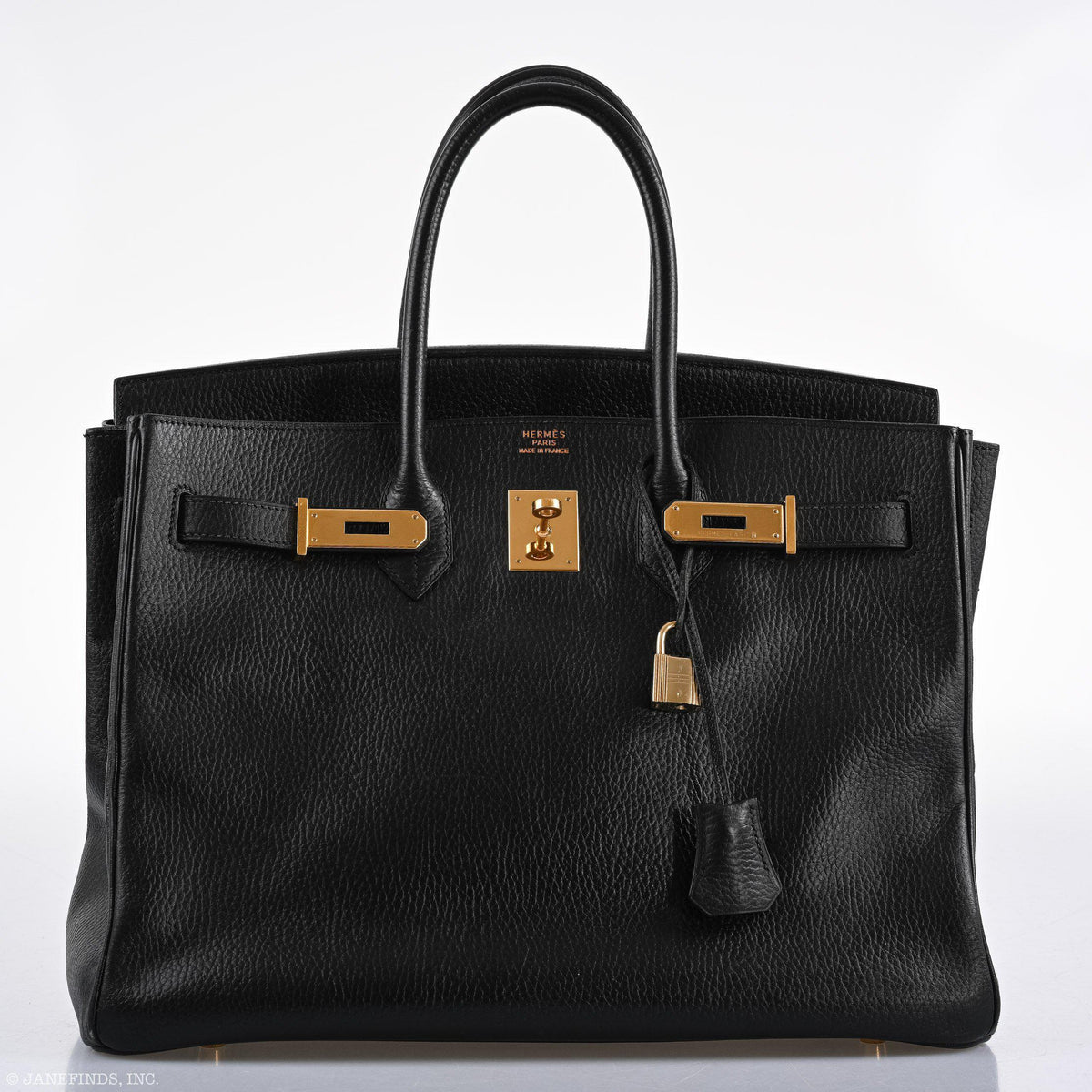 Hermes Birkin 35 Black Ardenne Gold Hardware Hermes