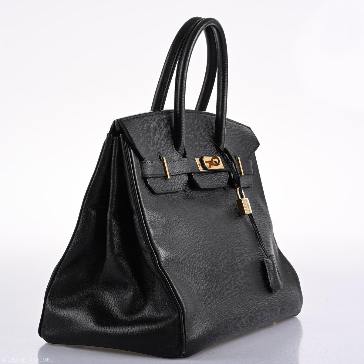 Hermes Birkin 35 Black Ardenne Gold Hardware Hermes