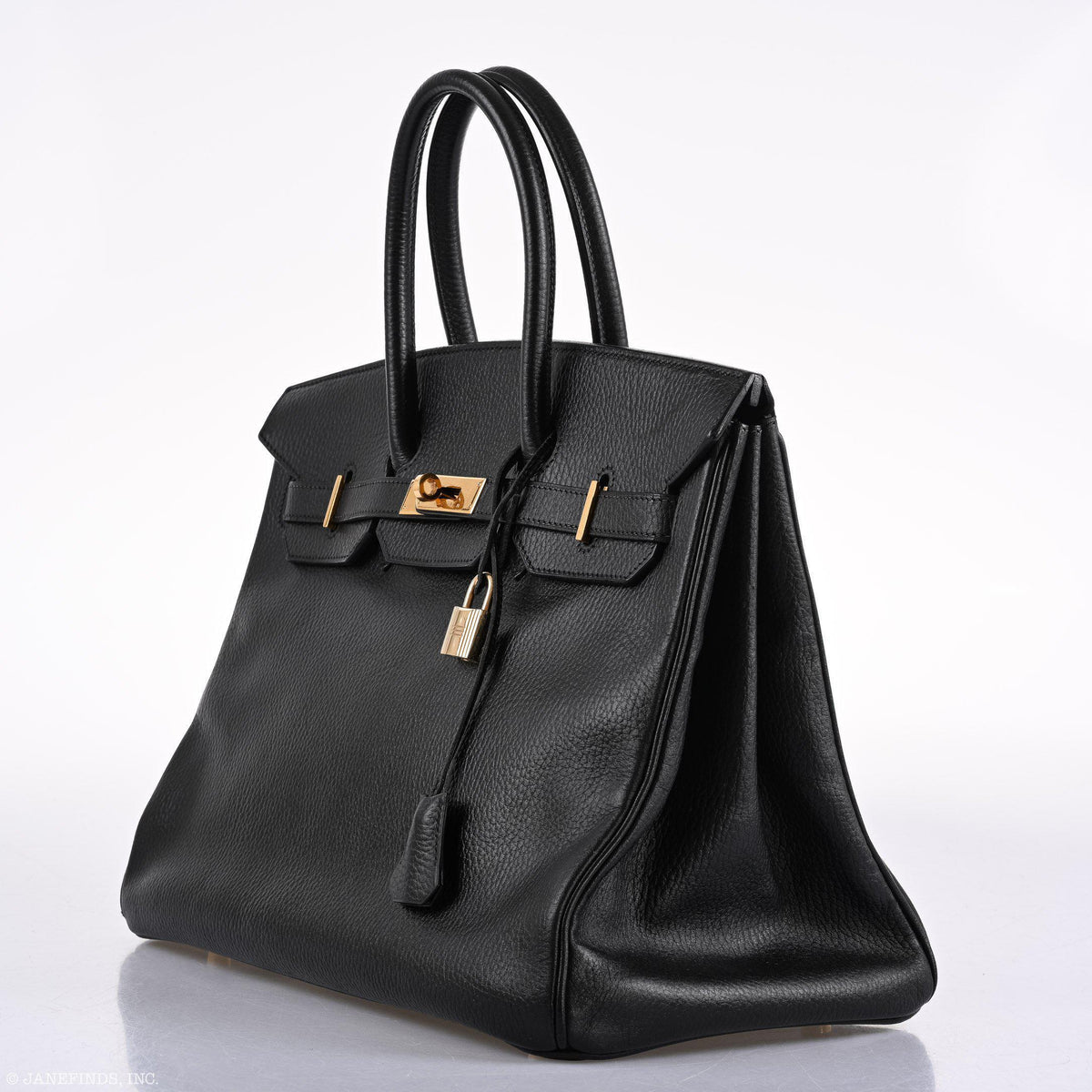 Hermes Birkin 35 Black Ardenne Gold Hardware Hermes