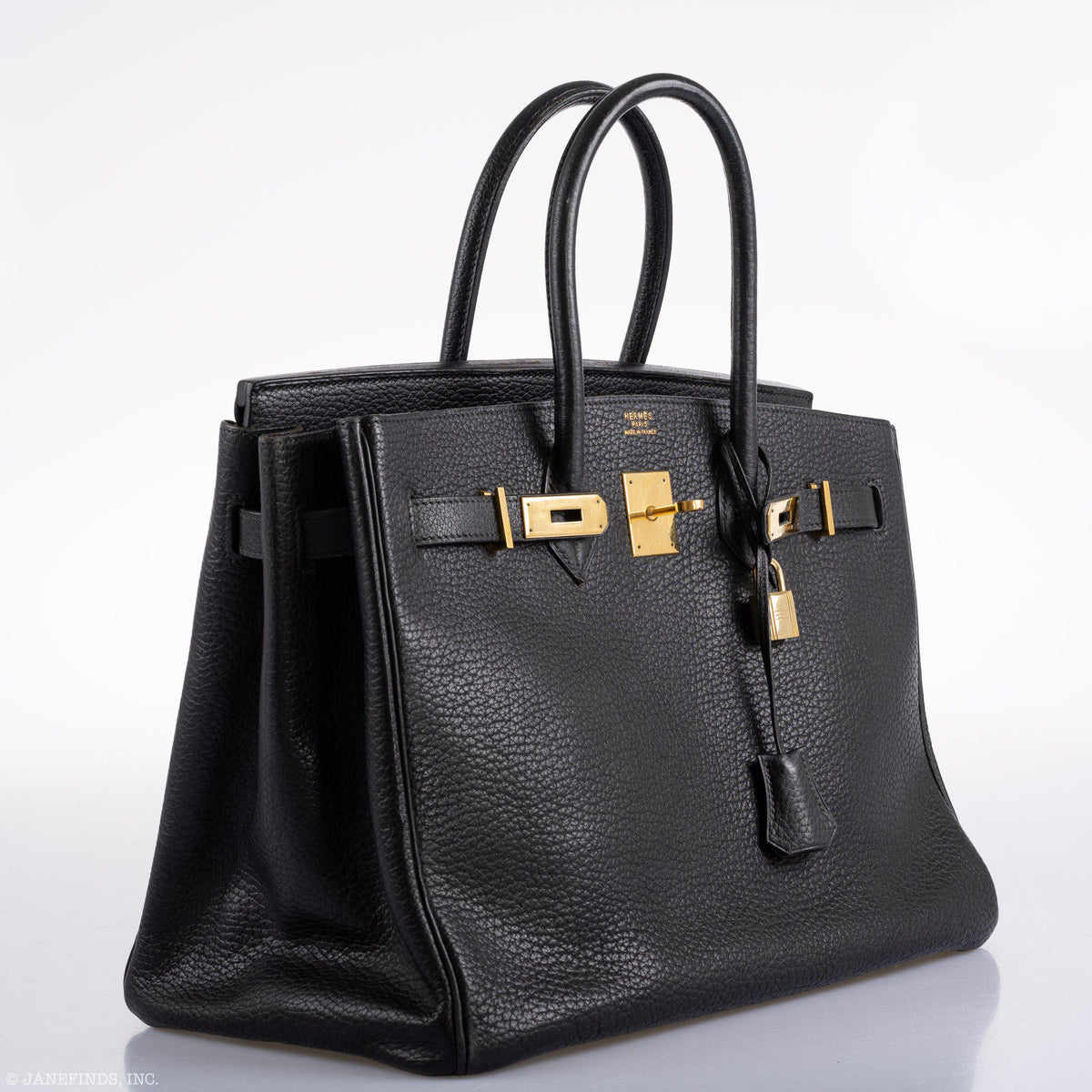 Hermes Birkin 35 Black Ardennes Leather Gold Hardware Hermes