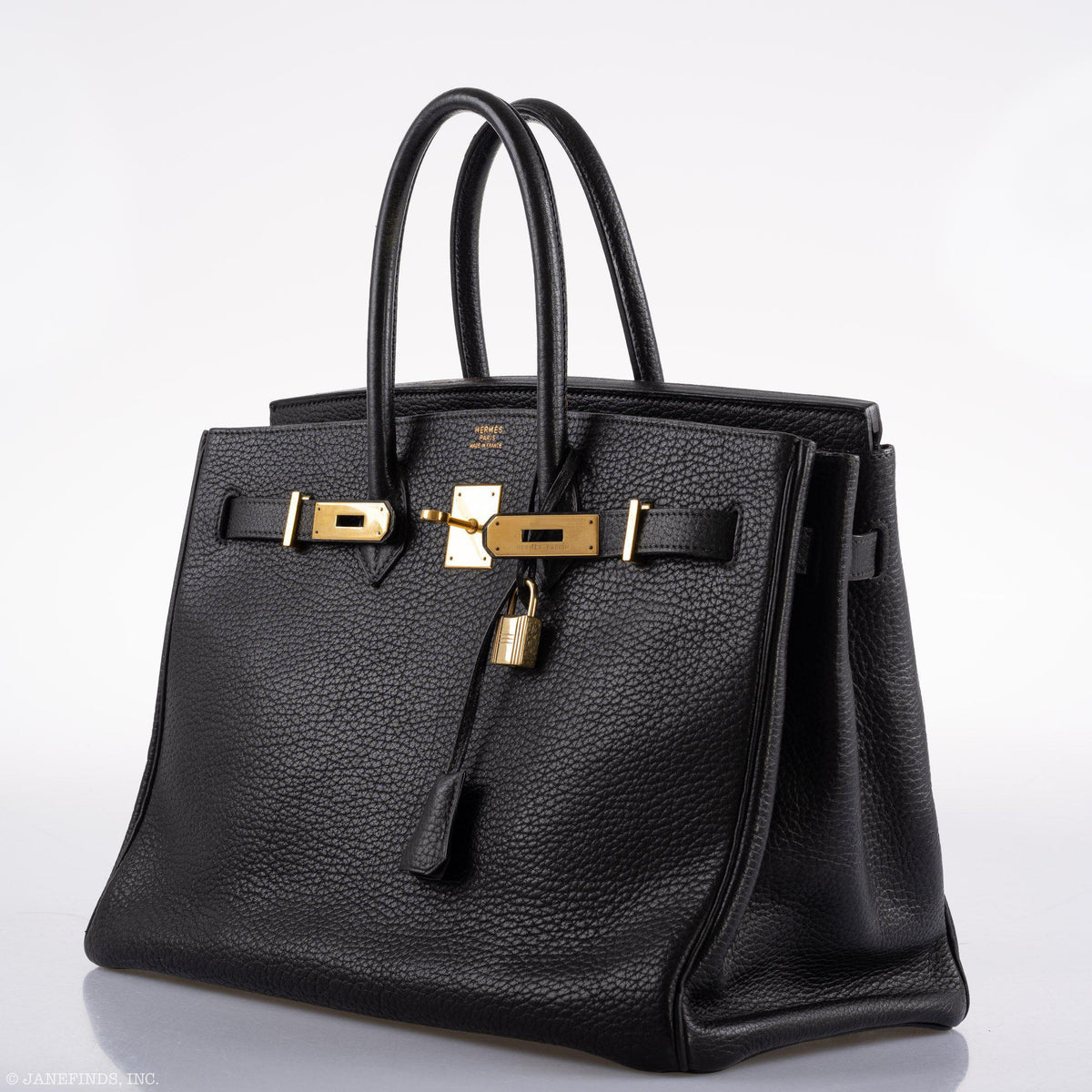 Hermes Birkin 35 Black Ardennes Leather Gold Hardware Hermes