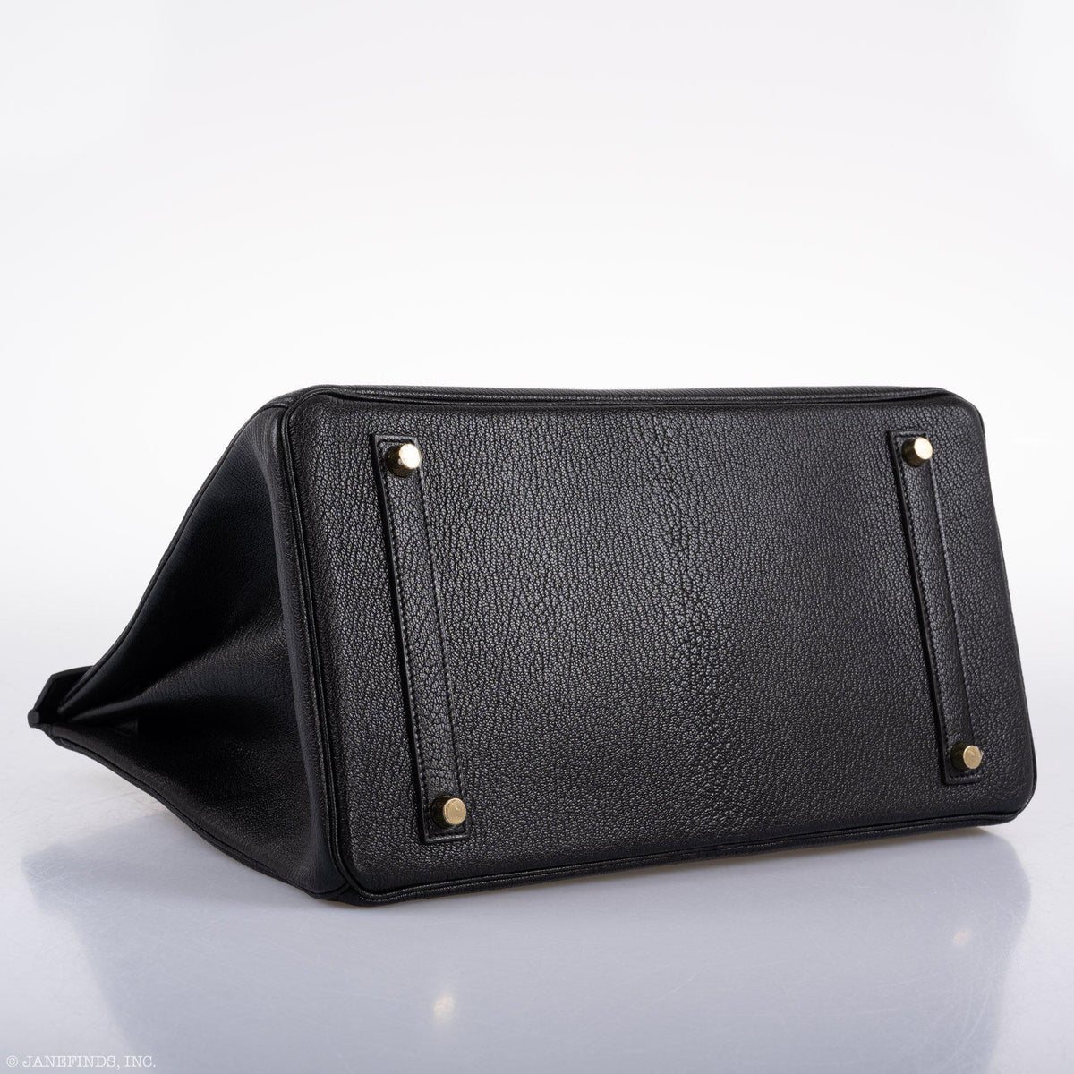 Hermes Birkin 35 Black Chevre De Coromandel with Gold Hardware Hermes
