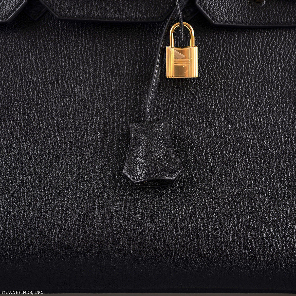 Hermes Birkin 35 Black Chevre De Coromandel with Gold Hardware Hermes