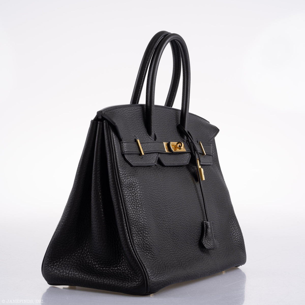 Hermes Birkin 35 Black Clemence Leather Gold Hardware Hermes