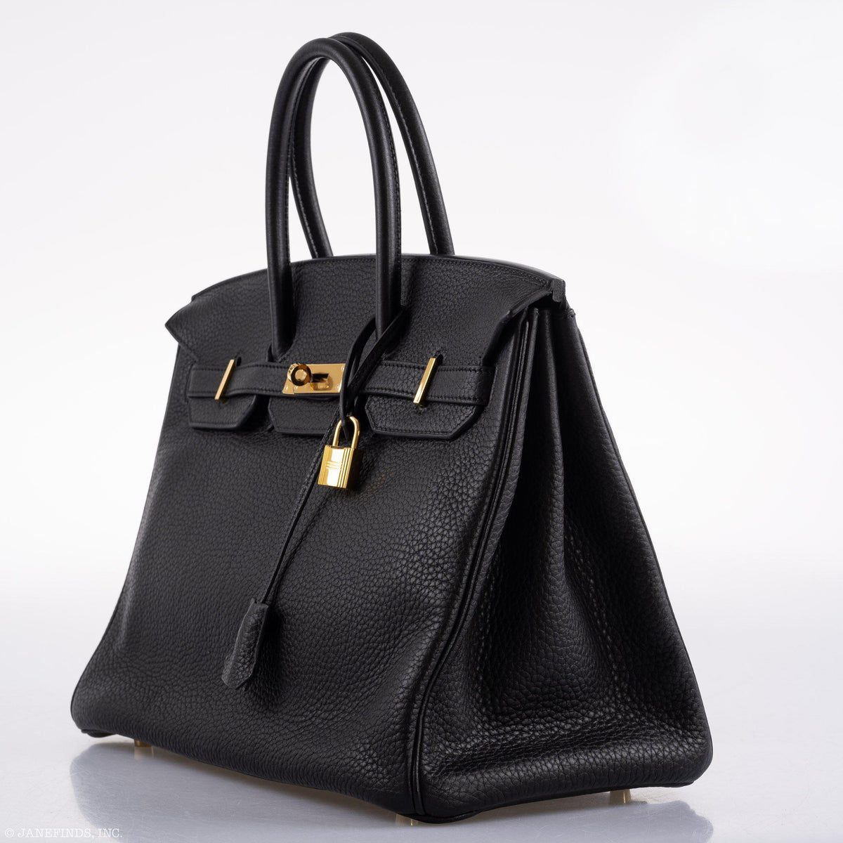 Hermes Birkin 35 Black Clemence Leather Gold Hardware Hermes