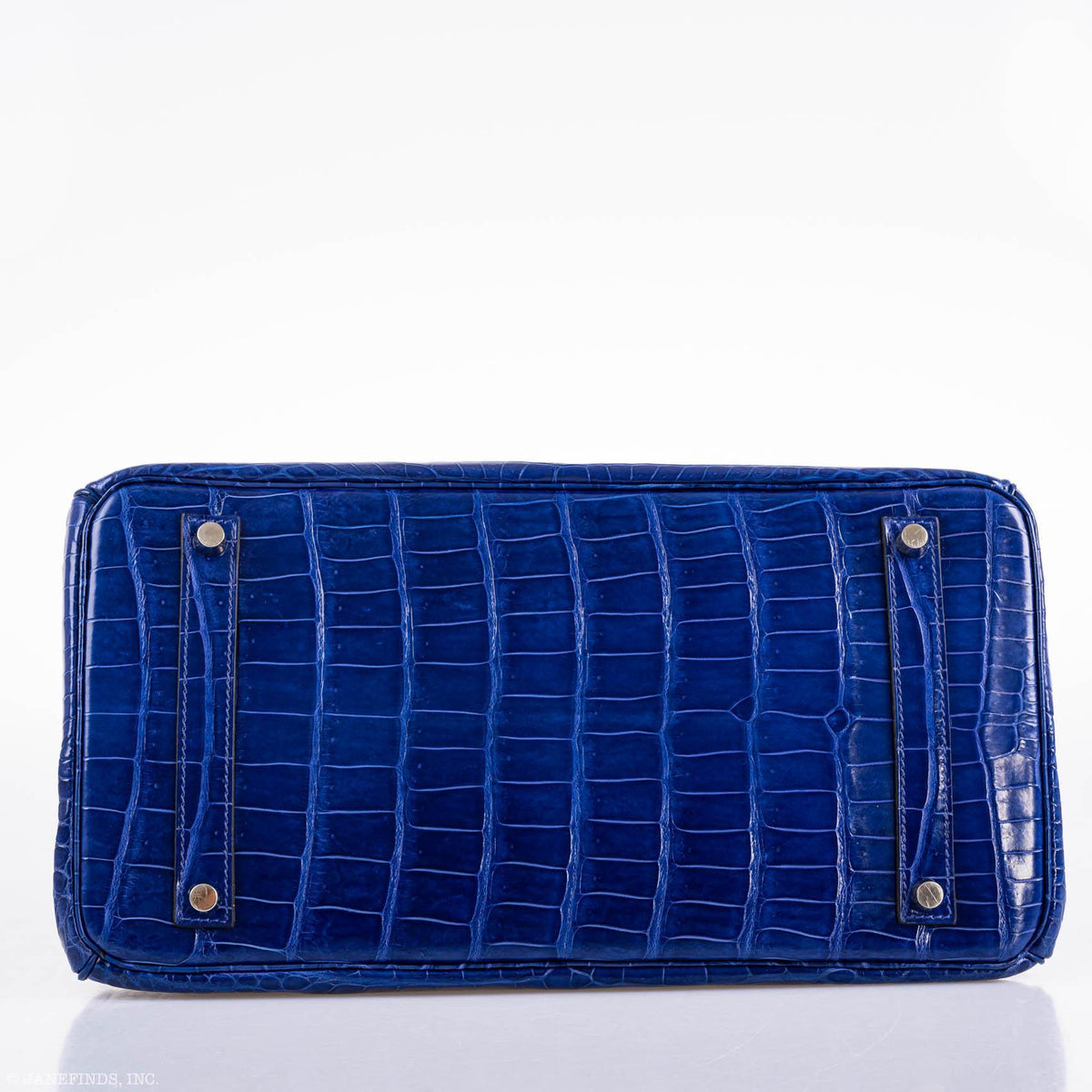 Hermes Birkin 35 Blue Electric Porosus Crocodile Palladium Hardware Hermes