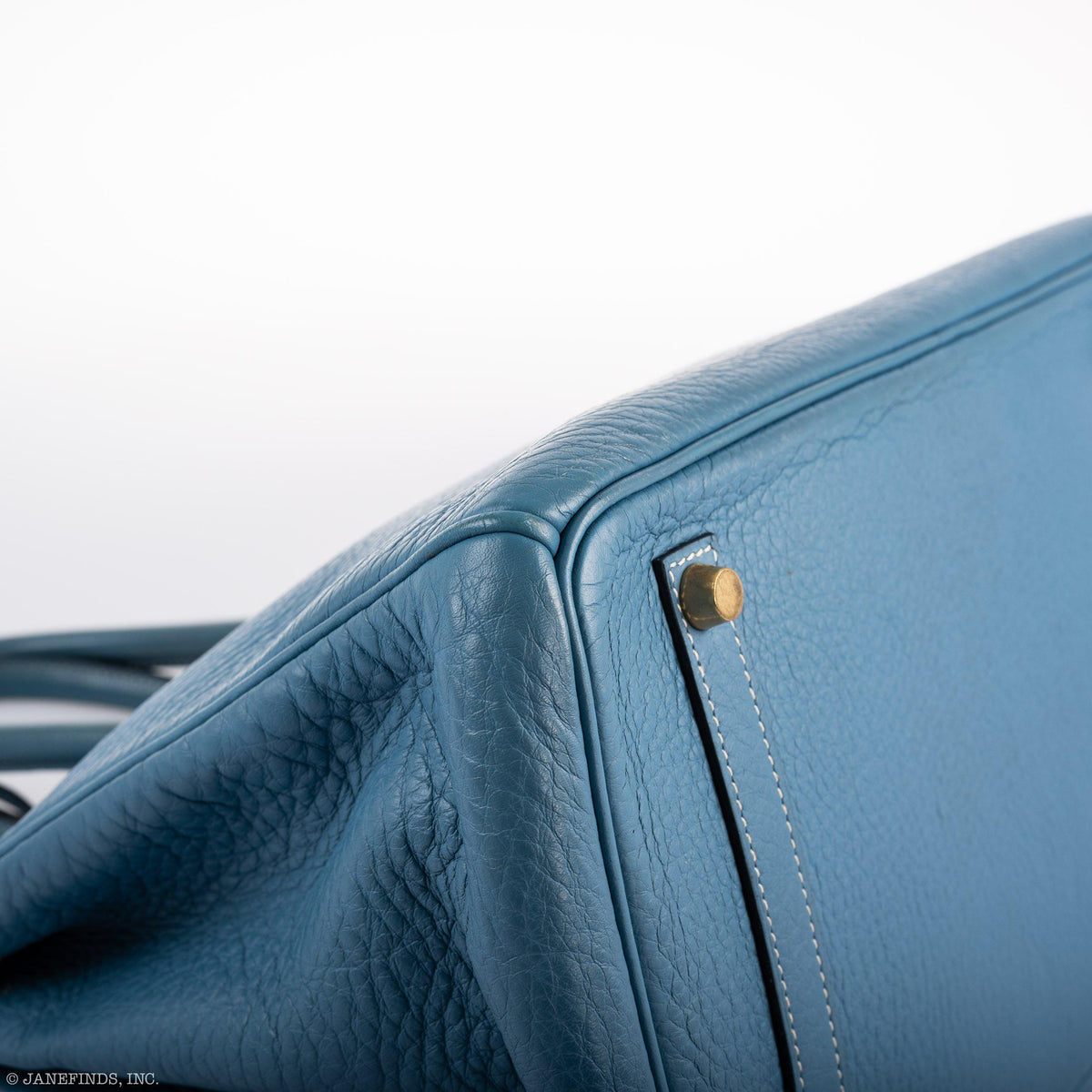 Hermes Birkin 35 Blue Jean Togo Gold Hardware Hermes