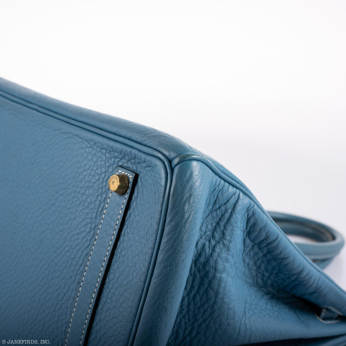 Hermes Birkin 35 Blue Jean Togo Gold Hardware Hermes