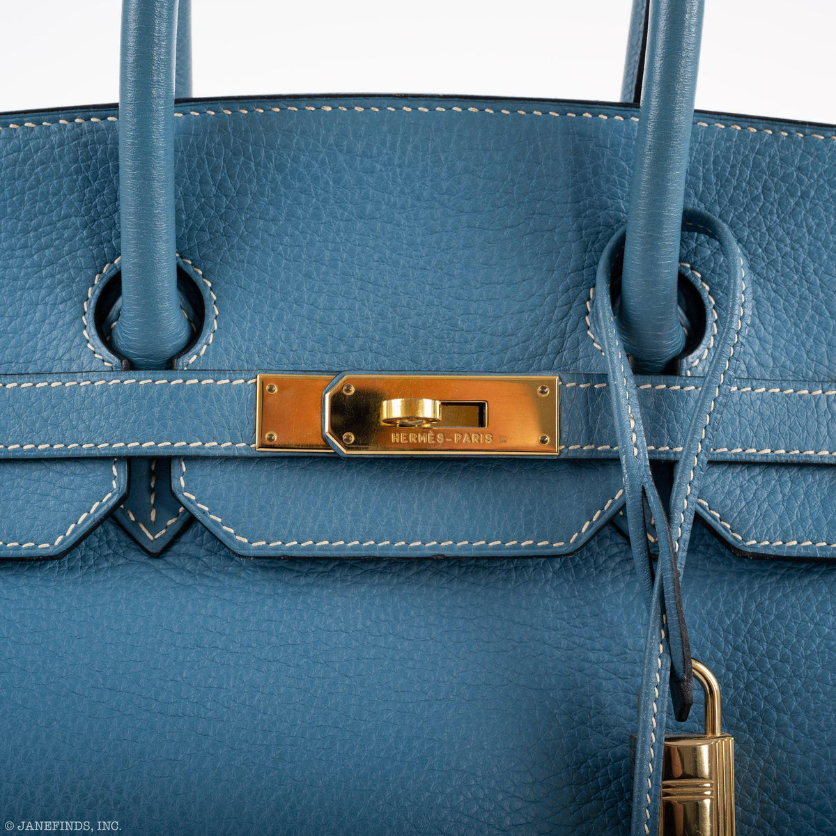 Hermes Birkin 35 Blue Jean Togo Gold Hardware Hermes
