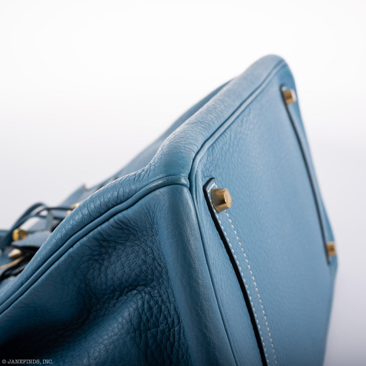 Hermes Birkin 35 Blue Jean Togo Gold Hardware Hermes