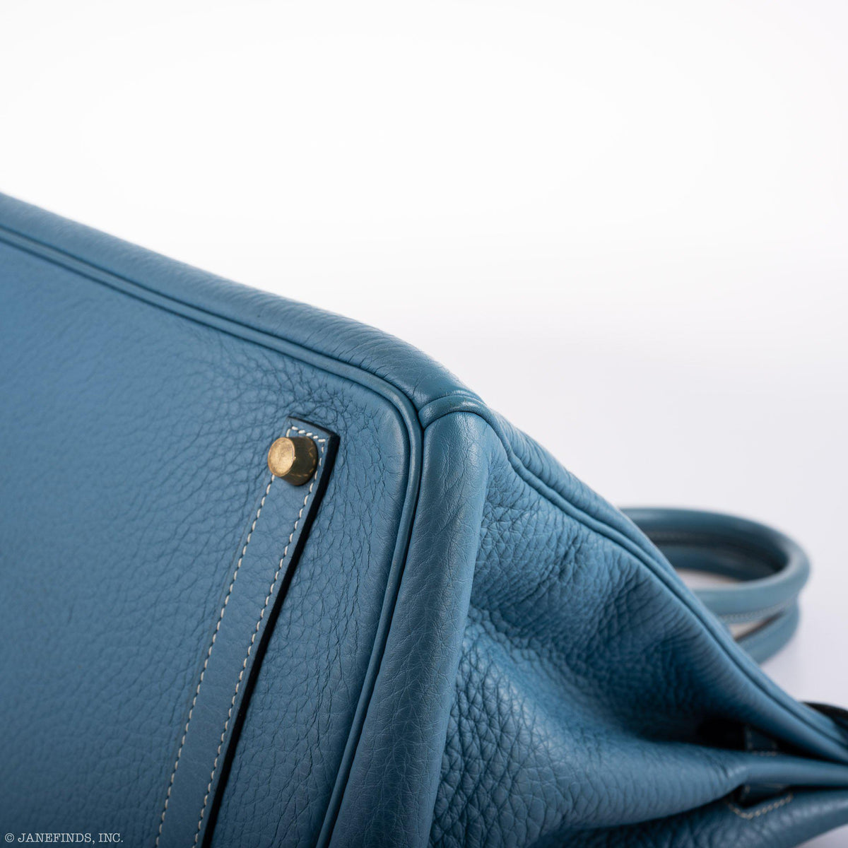 Hermes Birkin 35 Blue Jean Togo Gold Hardware Hermes