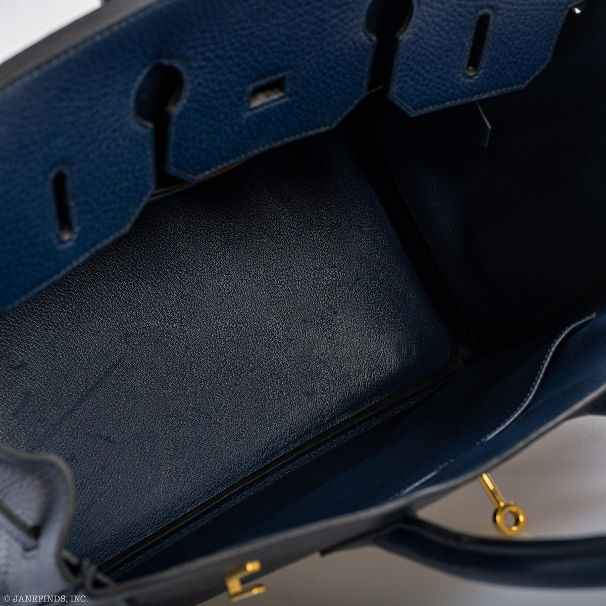Hermes Birkin 35 Blue Saphire Ardennes leather Gold Hardware Hermes