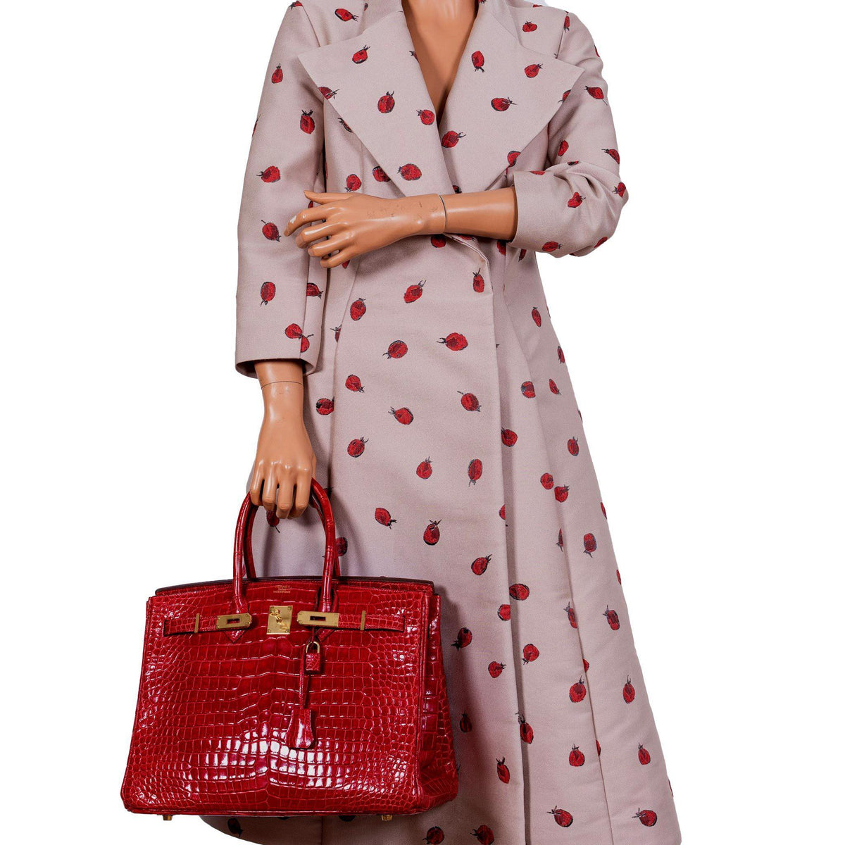 Hermes Birkin 35 Braise Porosus Crocodile with Gold Hardware Hermes