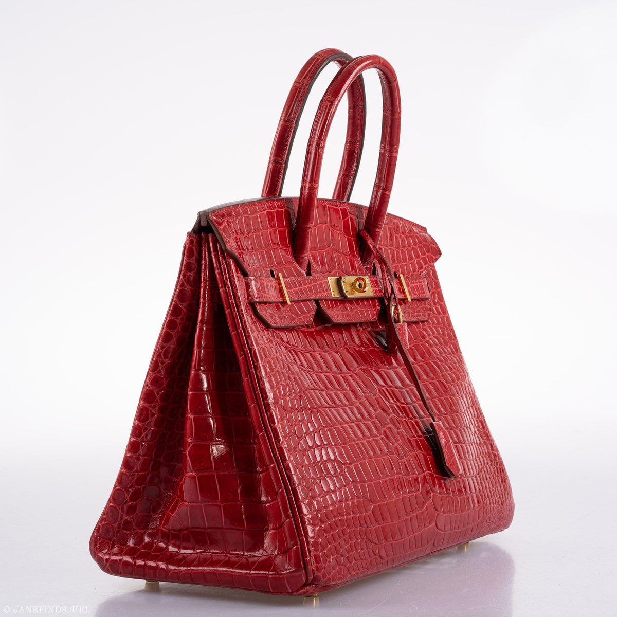 Hermes Birkin 35 Braise Porosus Crocodile with Gold Hardware Hermes