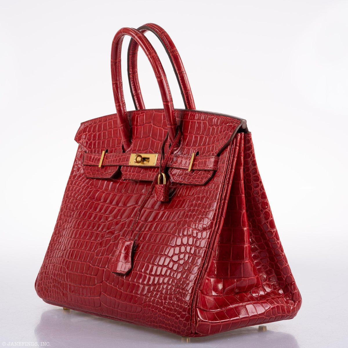 Hermes Birkin 35 Braise Porosus Crocodile with Gold Hardware Hermes