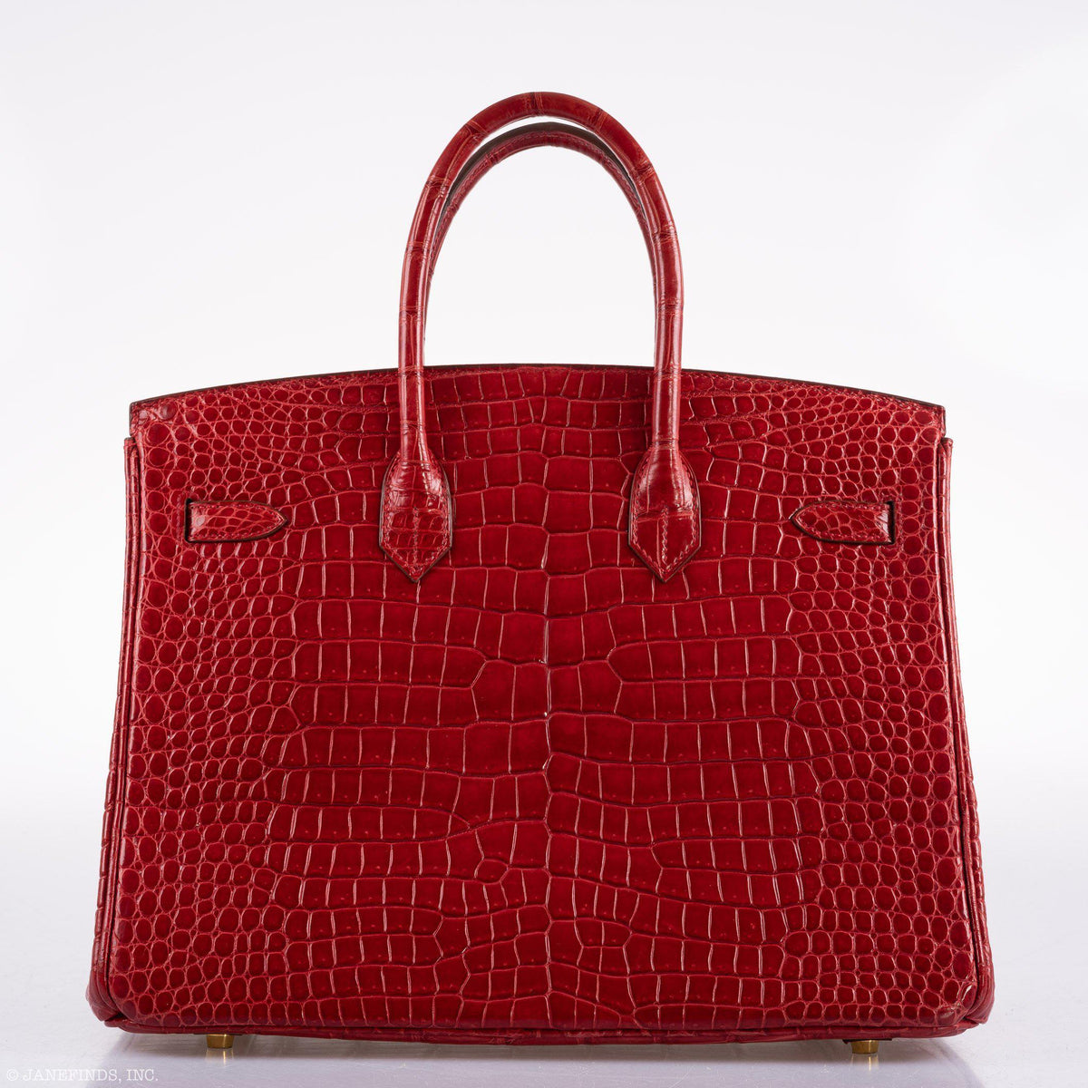 Hermes Birkin 35 Braise Porosus Crocodile with Gold Hardware Hermes