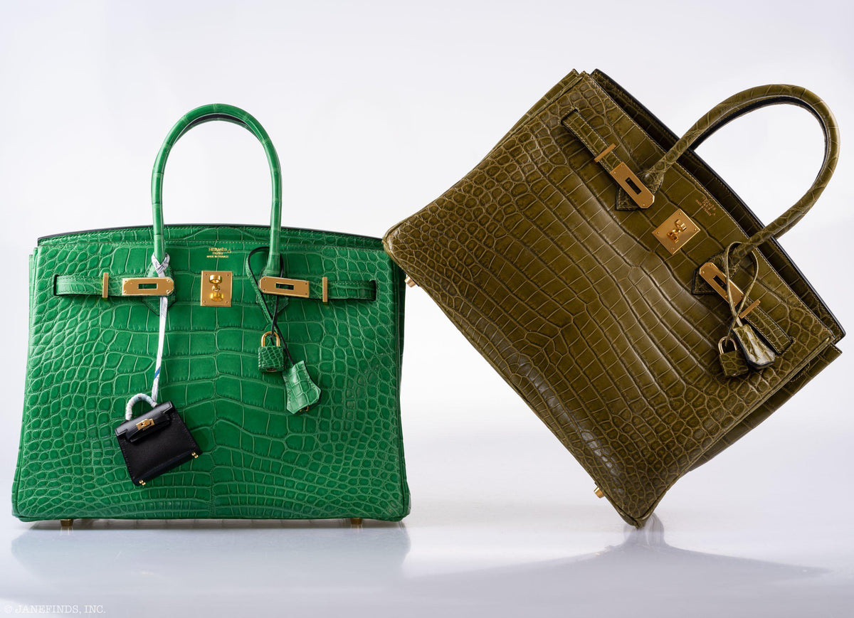 Hermes Birkin 35 Cactus Matte Alligator Gold Hardware Hermes