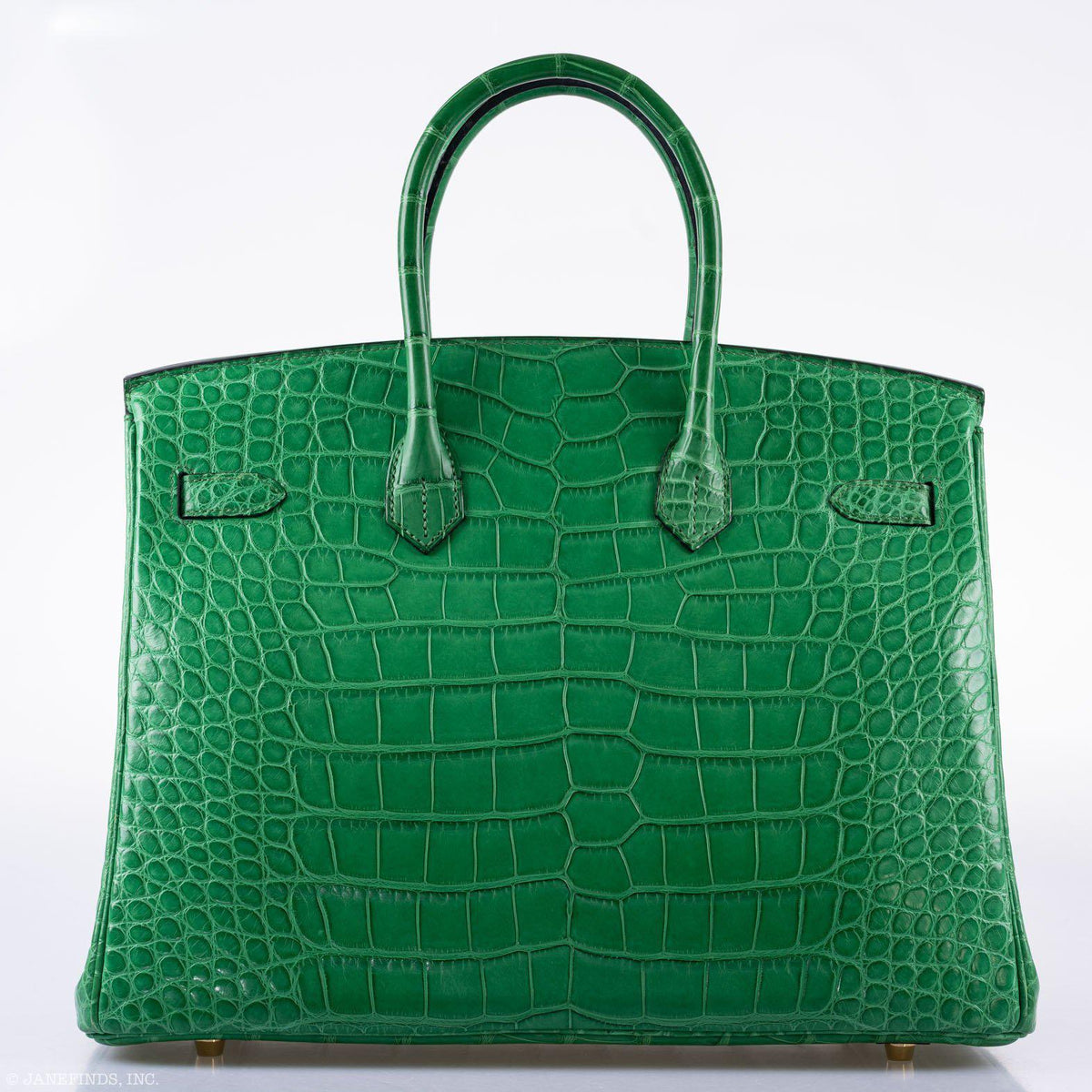 Hermes Birkin 35 Cactus Matte Alligator Gold Hardware Hermes