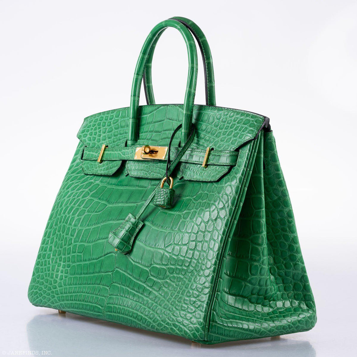 Hermes Birkin 35 Cactus Matte Alligator Gold Hardware Hermes