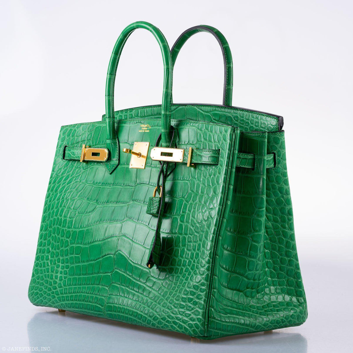 Hermes Birkin 35 Cactus Matte Alligator Gold Hardware Hermes